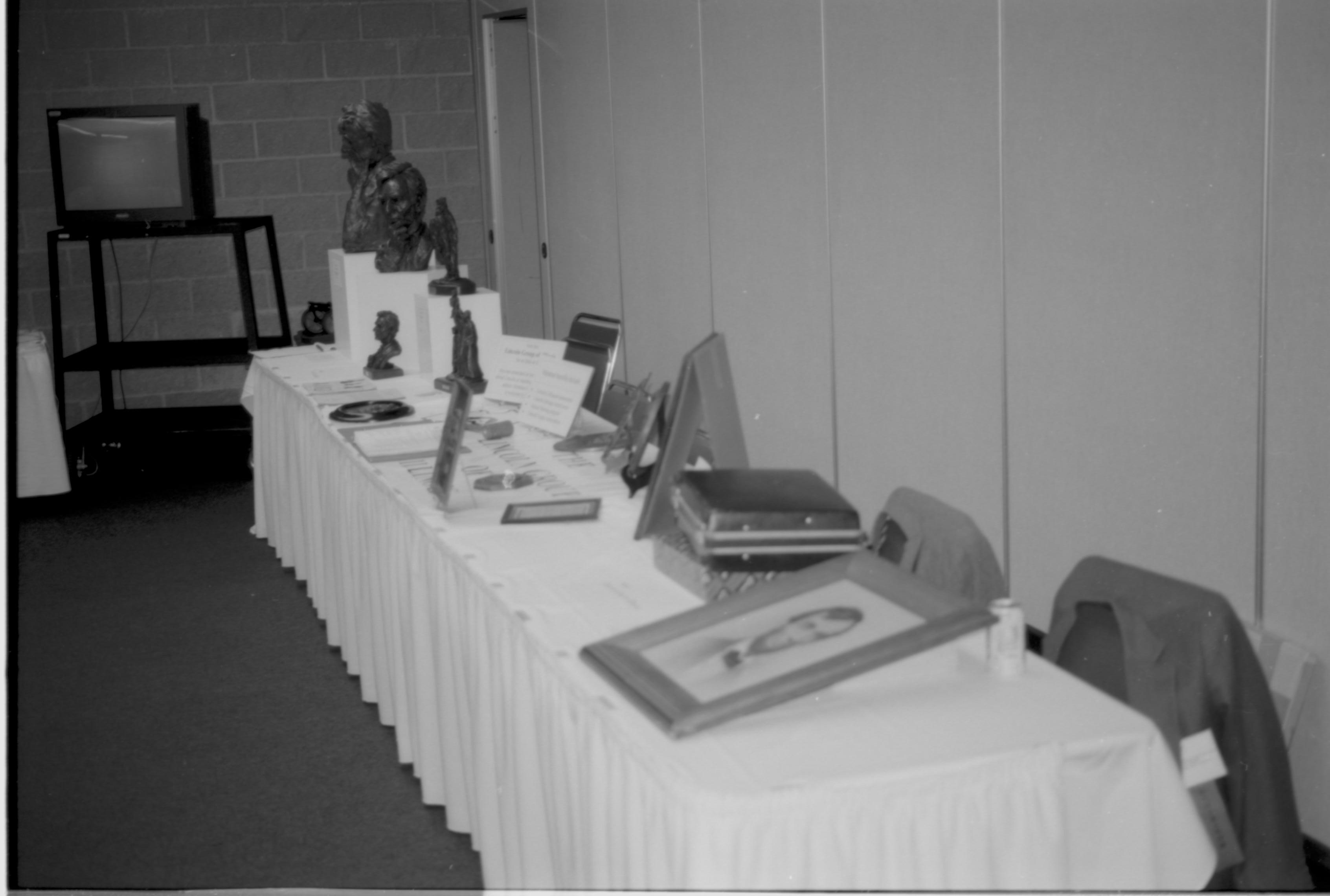 Display table. Lincoln Colloquium; UIS Roll#1, 4of4 Lincoln, Colloquium
