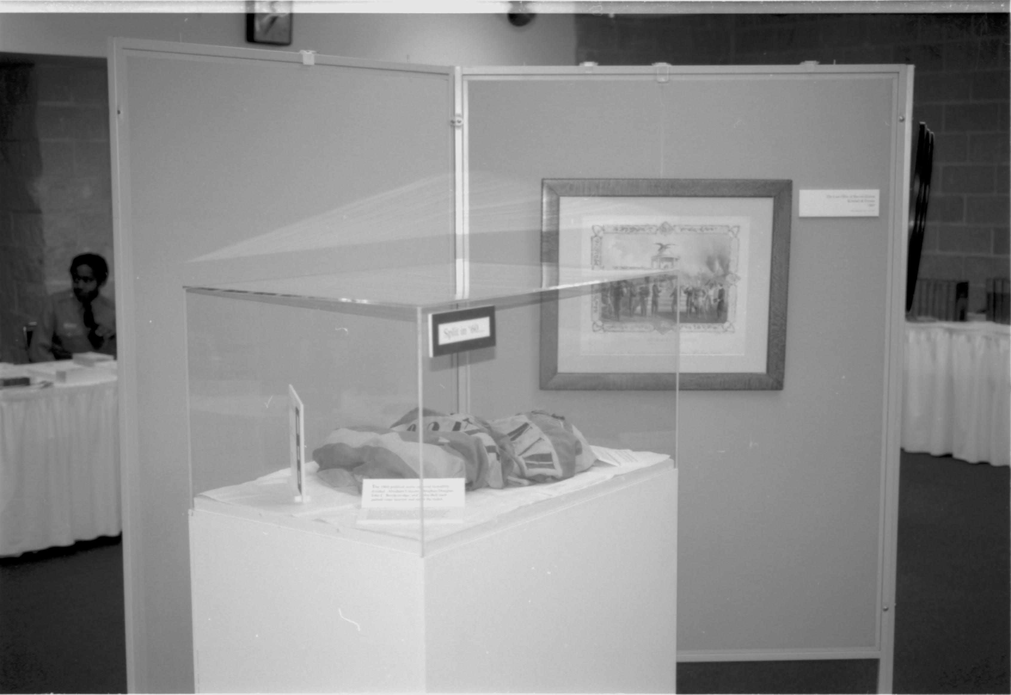 Artifact in display case. Lincoln Colloquium; UIS Roll#1, 4of4 Lincoln, Colloquium