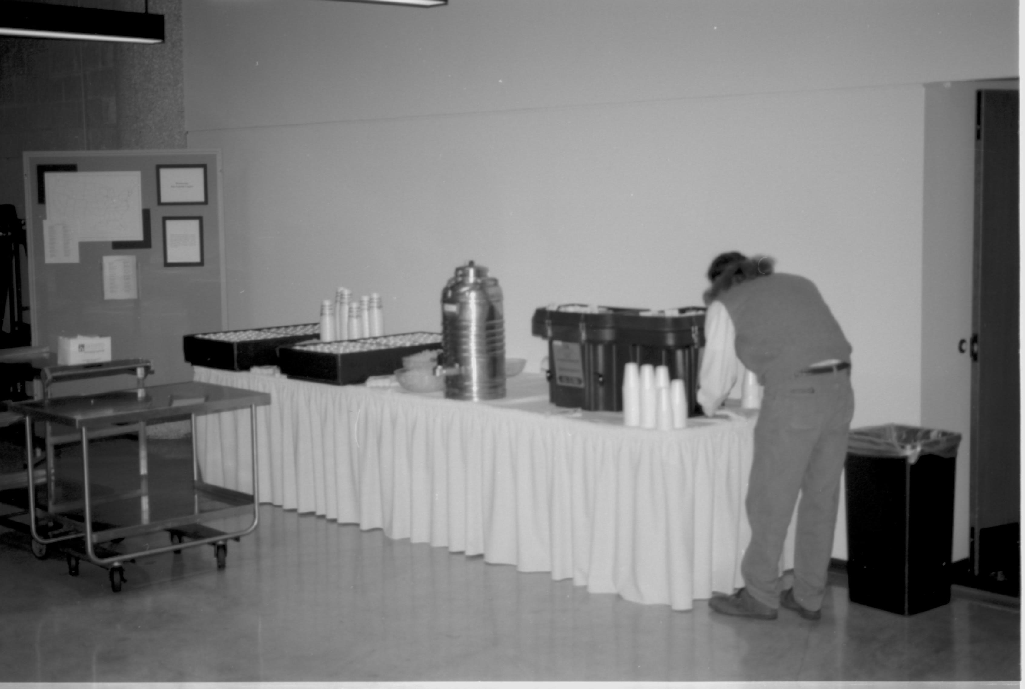 Drink table. Lincoln Colloquium; UIS Roll#1, 4of4 Lincoln, Colloquium