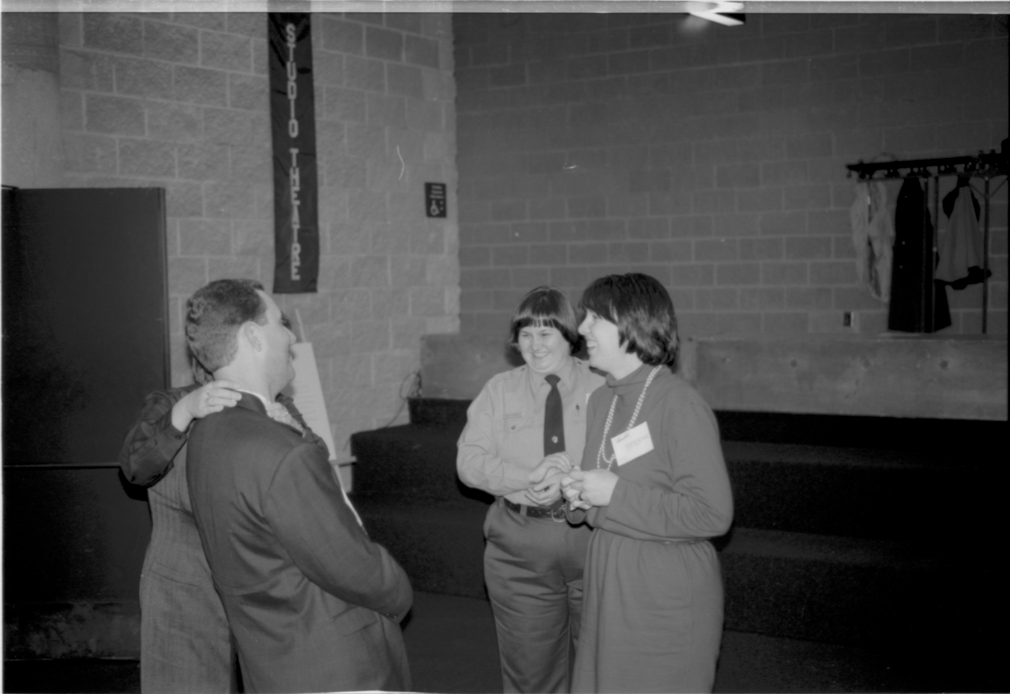 Staff and ladies laughing. Lincoln Colloquium; UIS Roll#1, 4of4 Lincoln, Colloquium