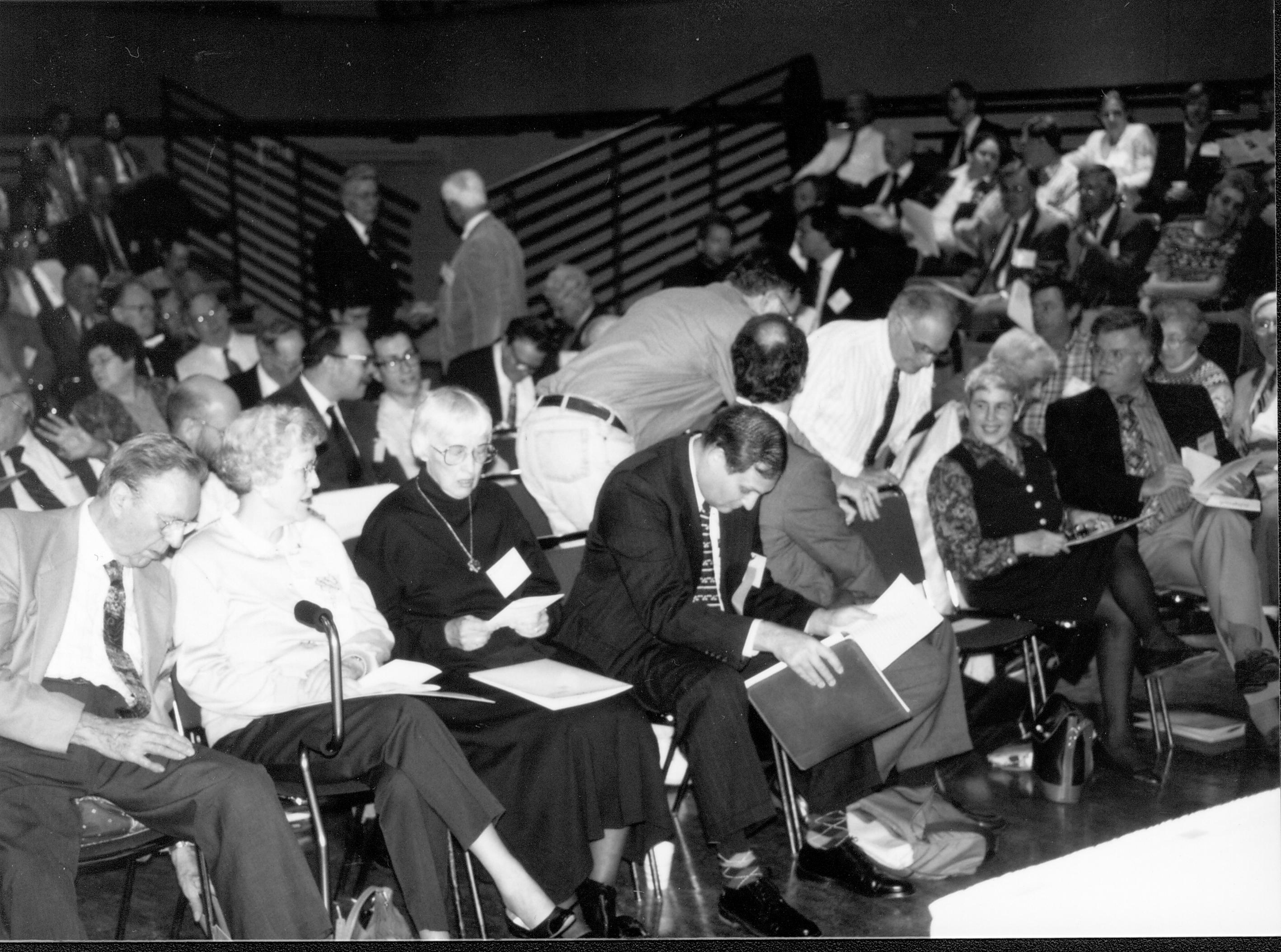 Attendees seated in auditorum. Lincoln Colloquium; UIS Roll#2, 1of4 Lincoln, Colloquium