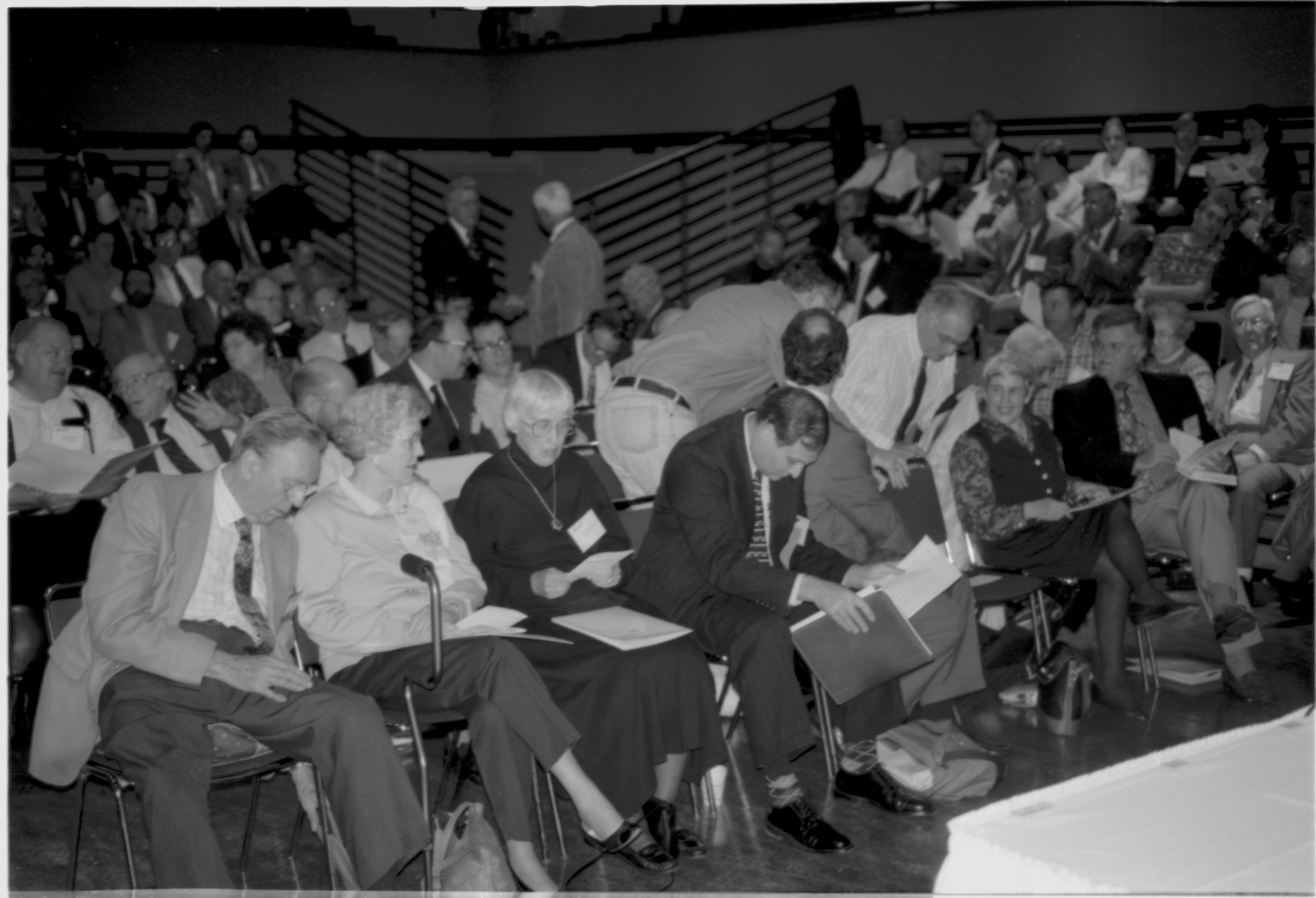 Attendees seated in auditorum. Lincoln Colloquium; UIS Roll#2, 4of4 Lincoln, Colloquium