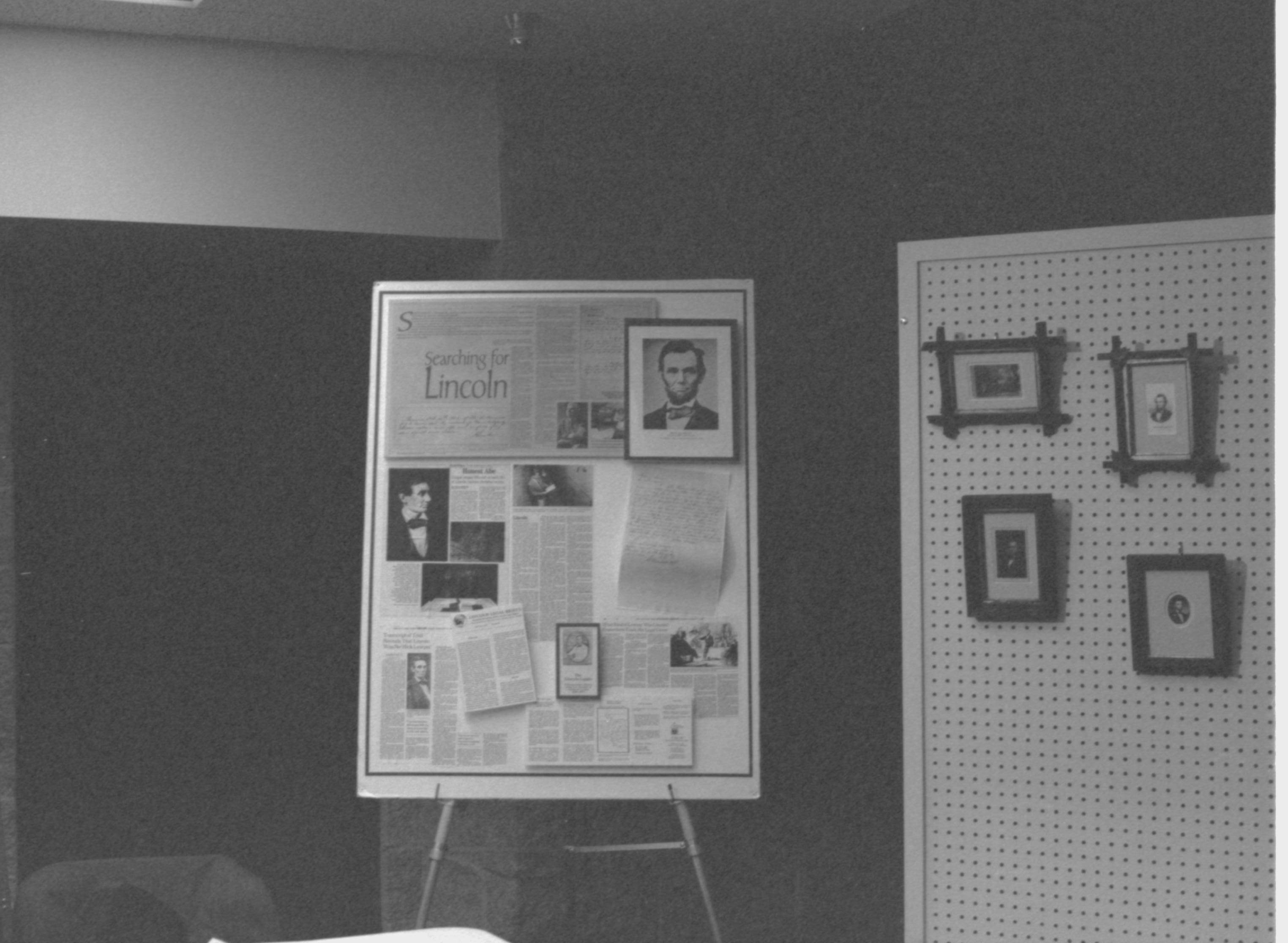 Jack Smith exhibit on easel 1-1997 Colloq (b/w) Colloquium, 1997