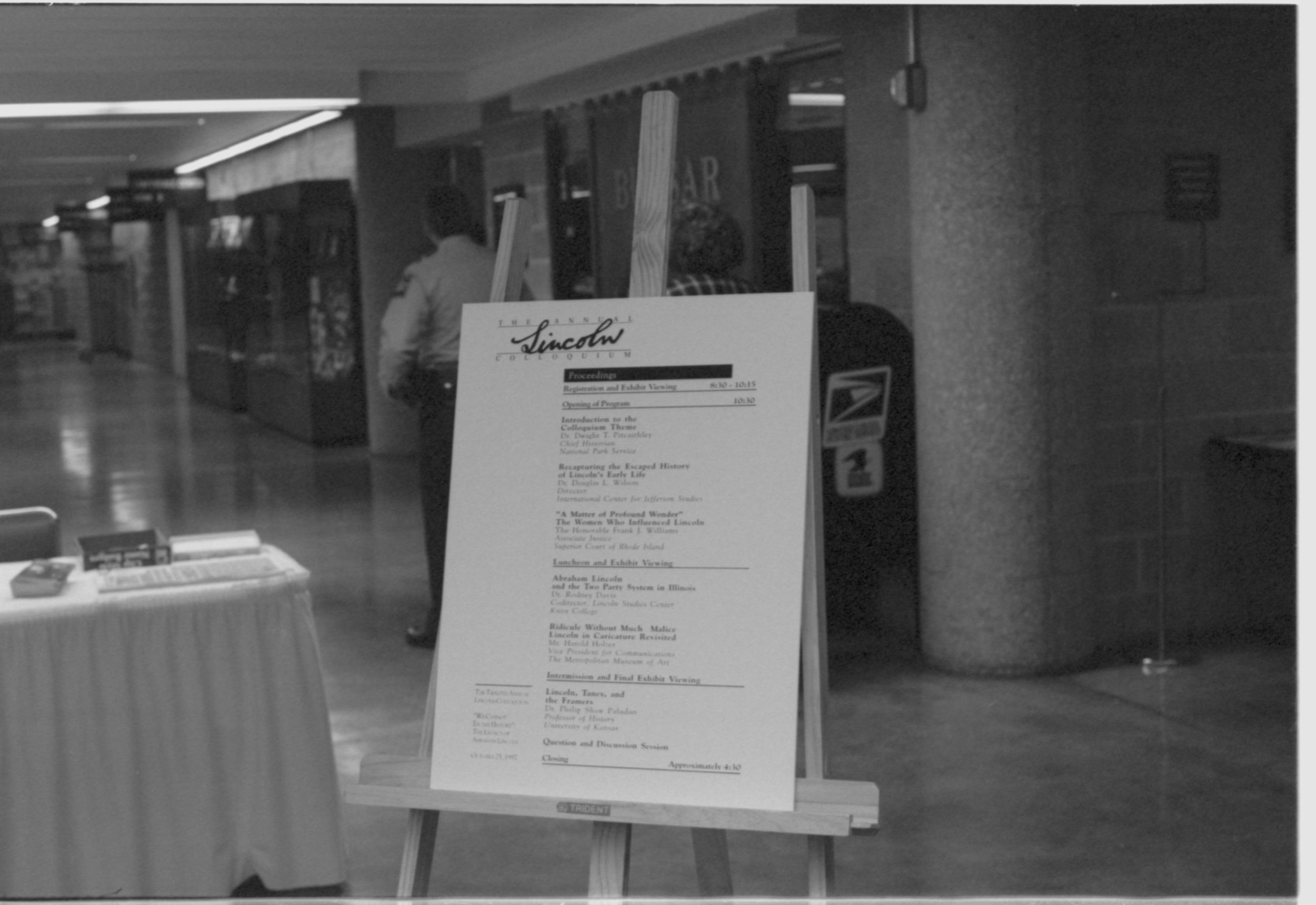 Speakers line-up poster 2-1997 Colloq (b/w) Colloquium, 1997