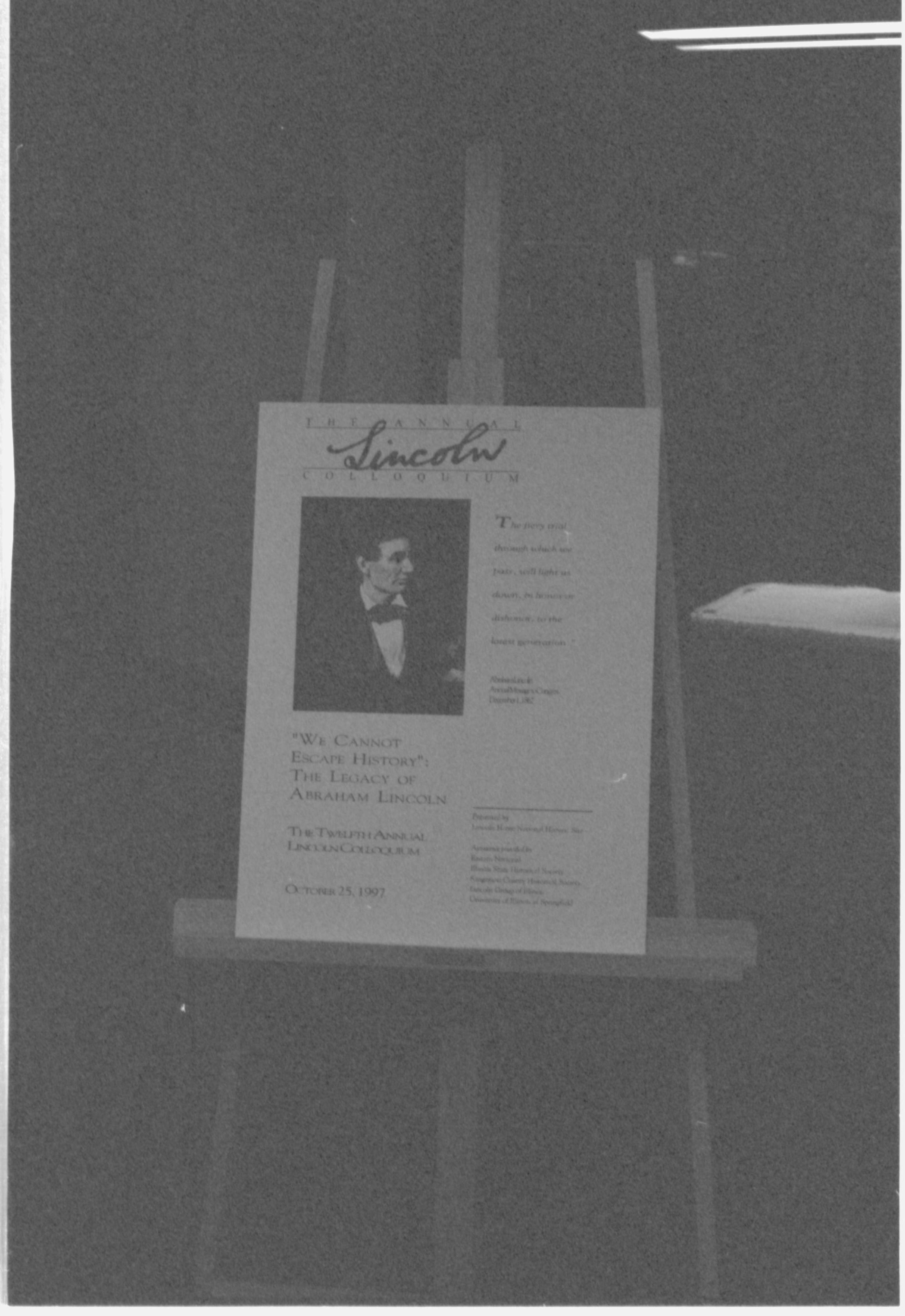 Program cover poster 2-1997 Colloq (b/w) Colloquium, 1997