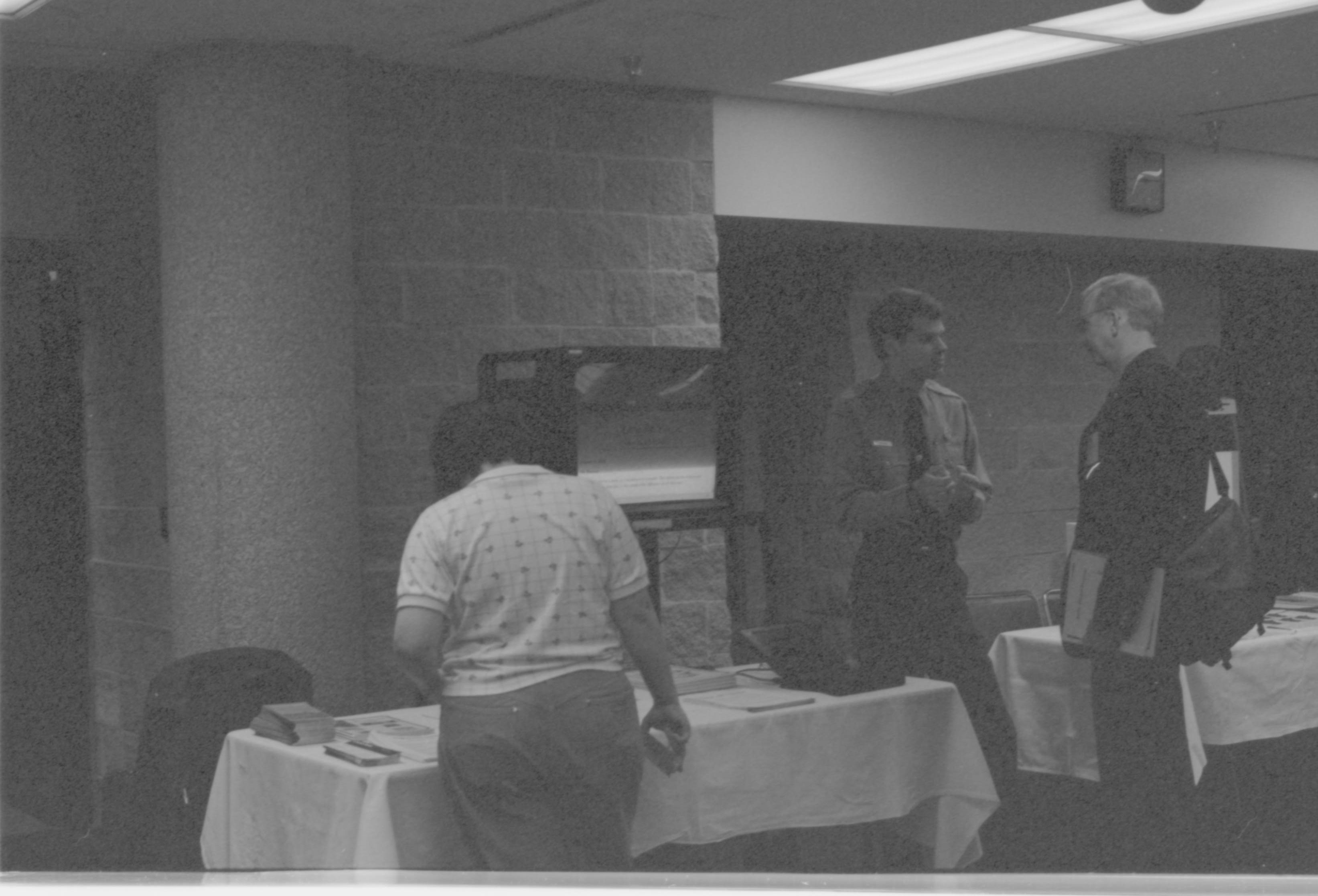 Tim Good, two visitors observing web-site 1-1997 Colloq (b/w) Colloquium, 1997