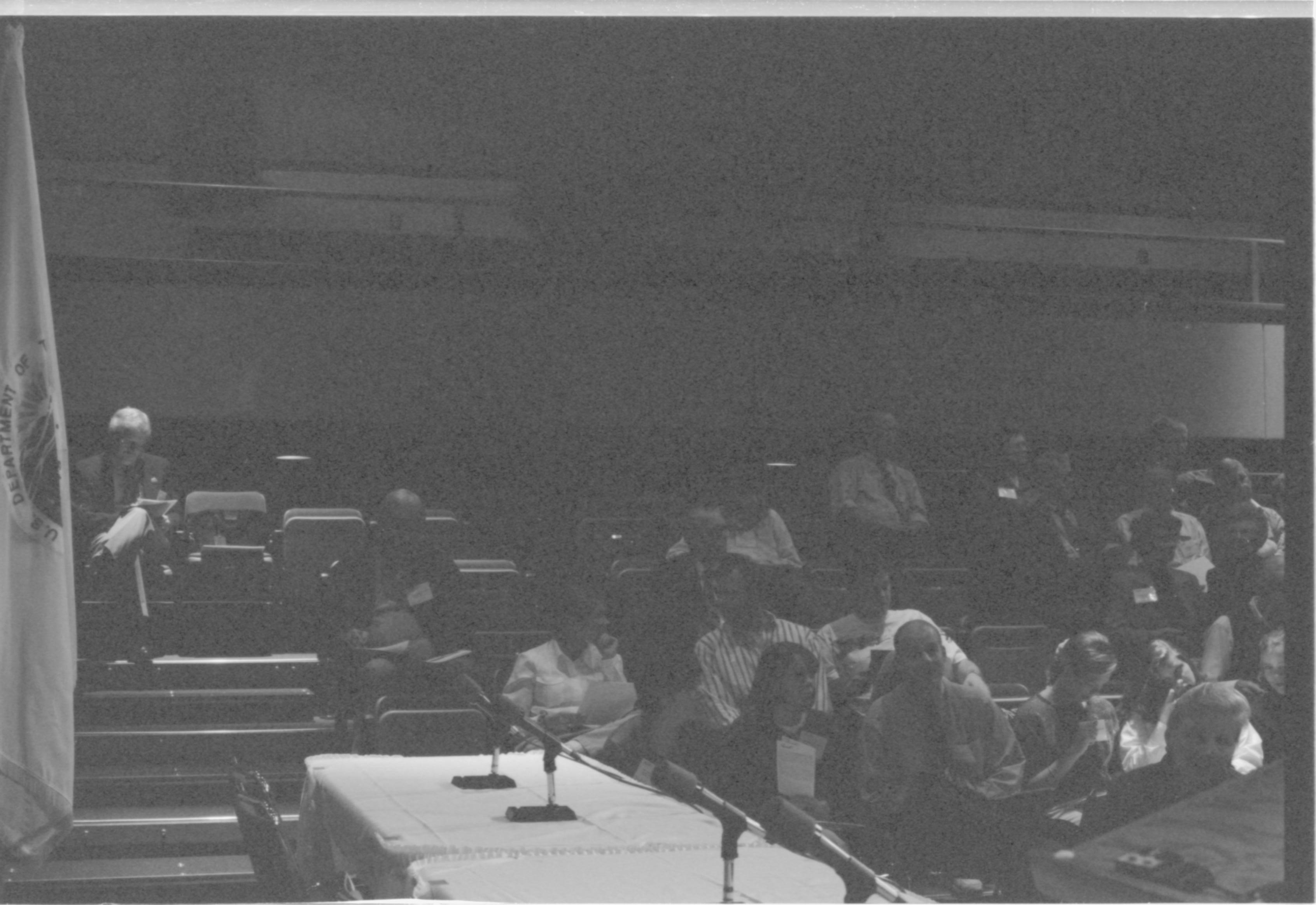 Pitcaithly (in upper left) in lecture hall 4-1997 Colloq (b/w); 12 Colloquium, 1997