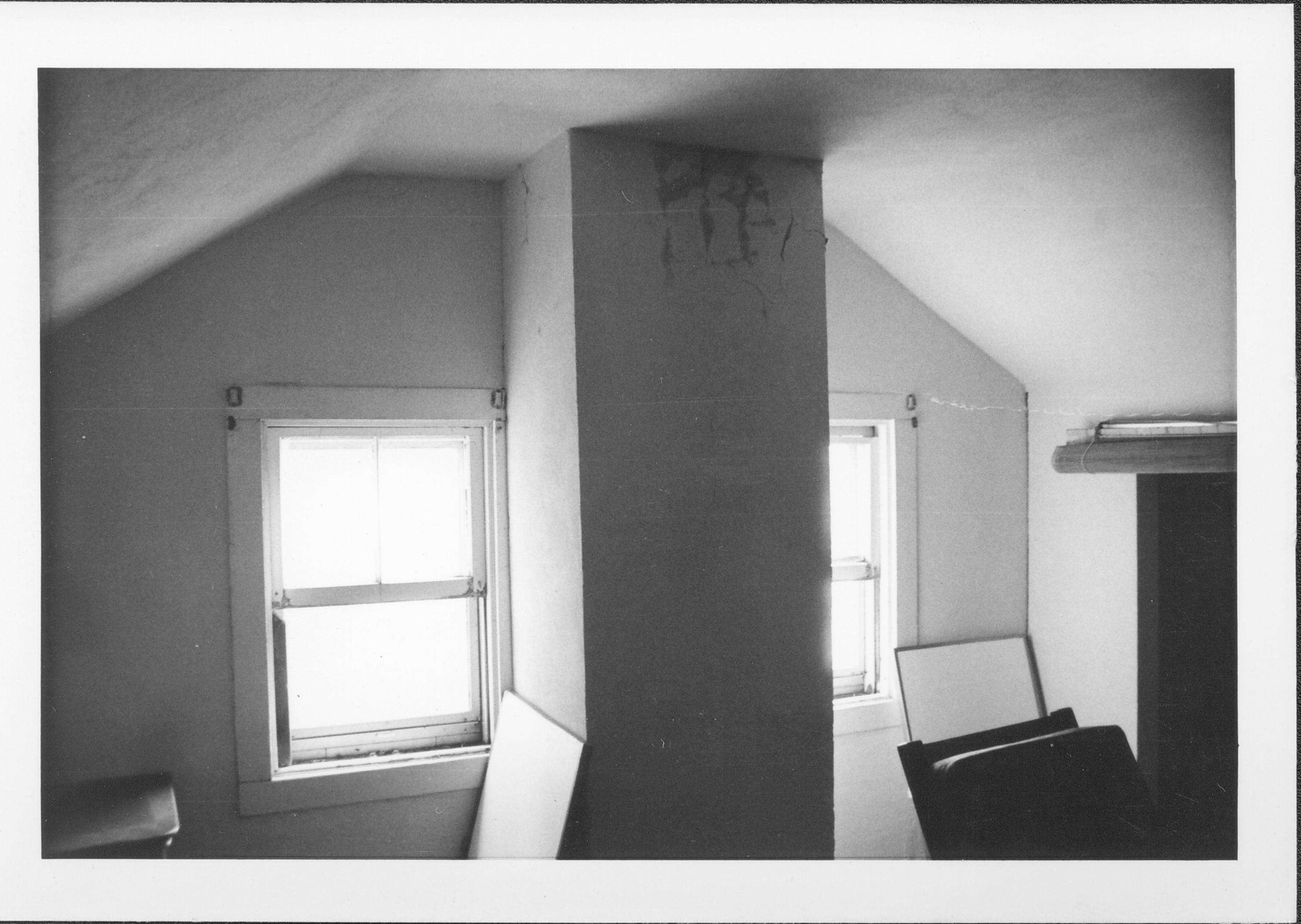 Interior upper story room, chimney. Gardner-McMillan