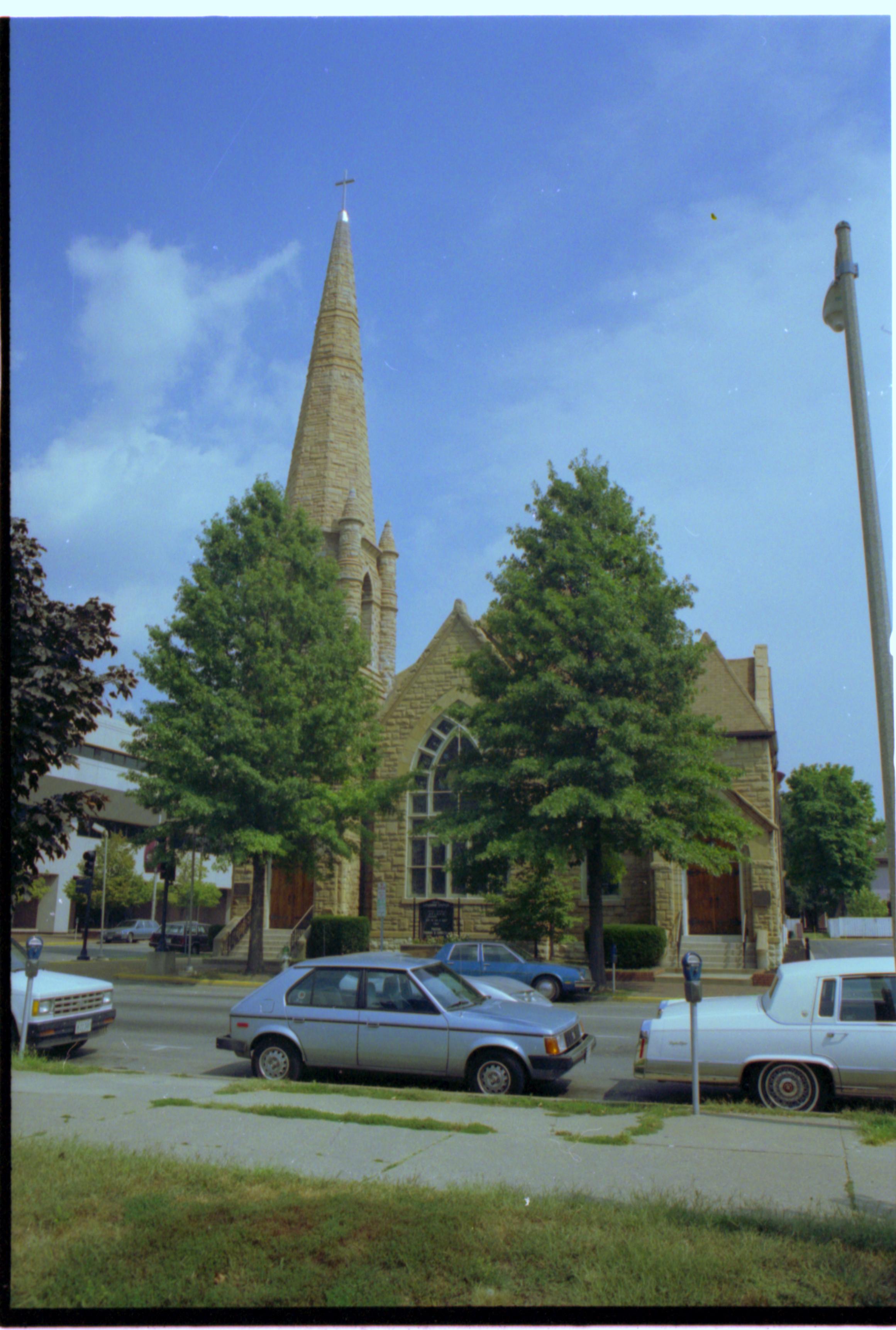 Front of church from accross the street. Grace Lutheran Church