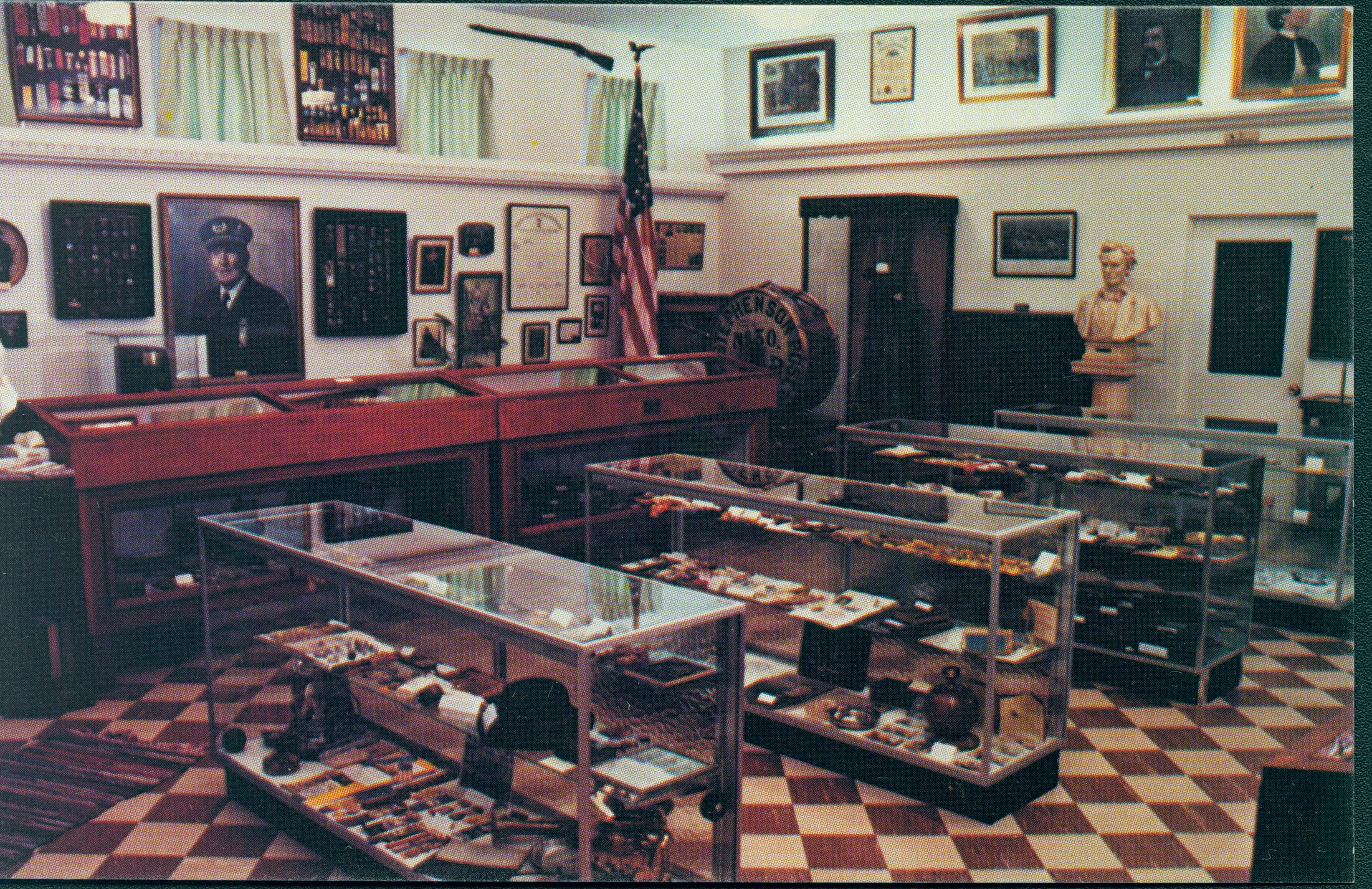 Grand Army of the Republic Museum display cases. Built and maintained by National Woman's Relief Corps Auxillary to Grand Army Museum Grand Army, GAR