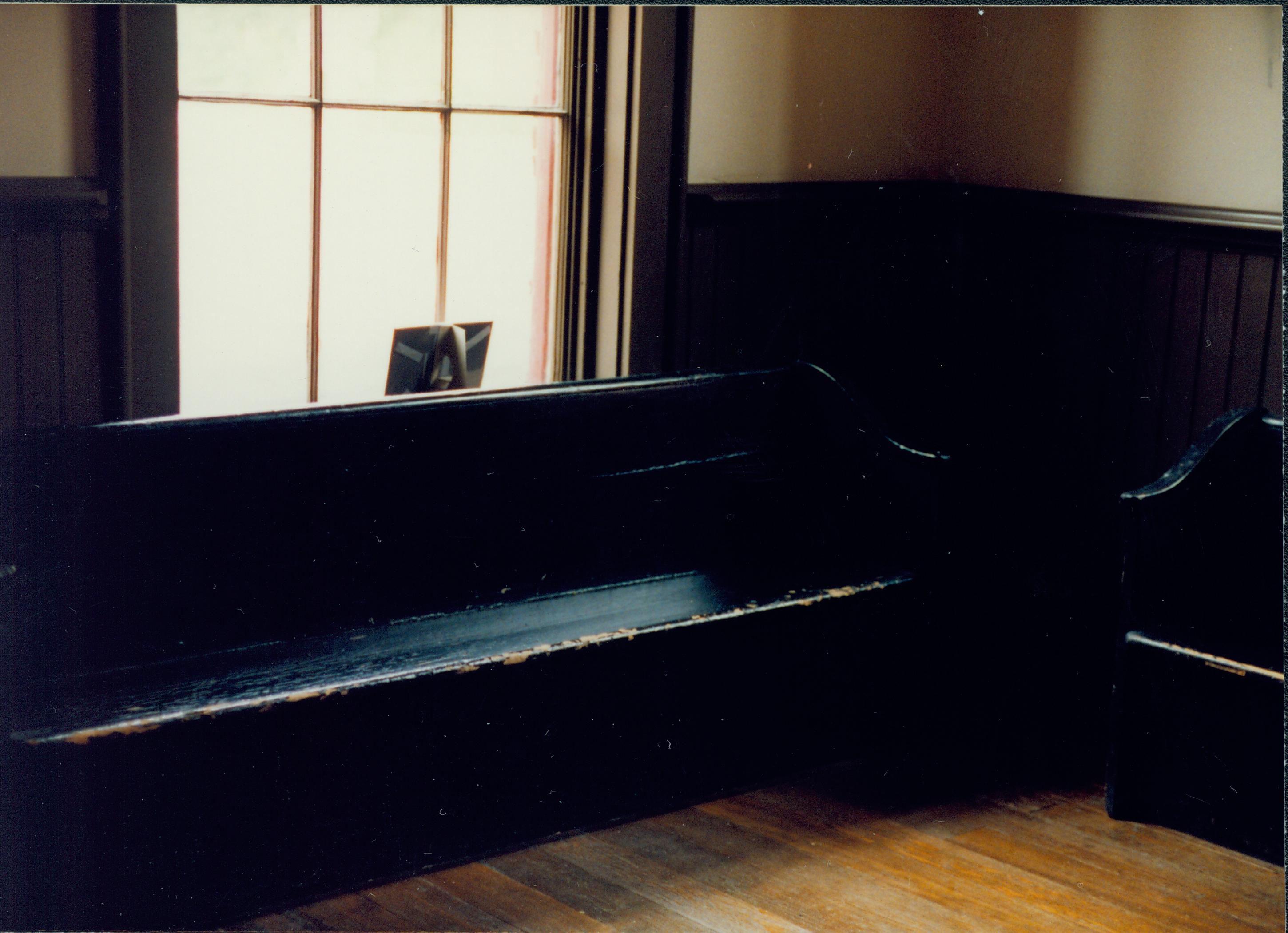 Bench seat under a window. Great Western Depot, Train Station