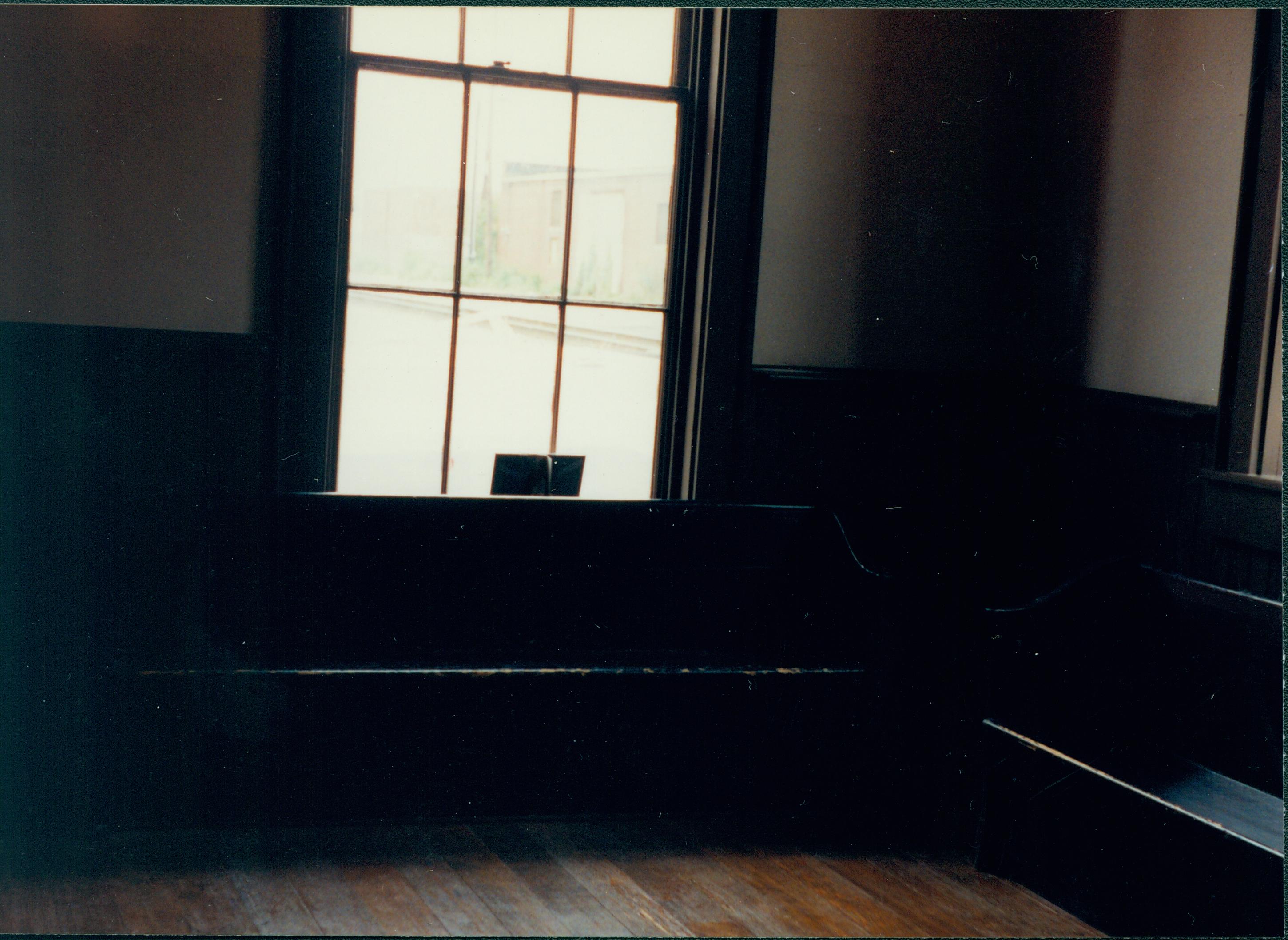 Bench seat under a window. Great Western Depot, Train Station