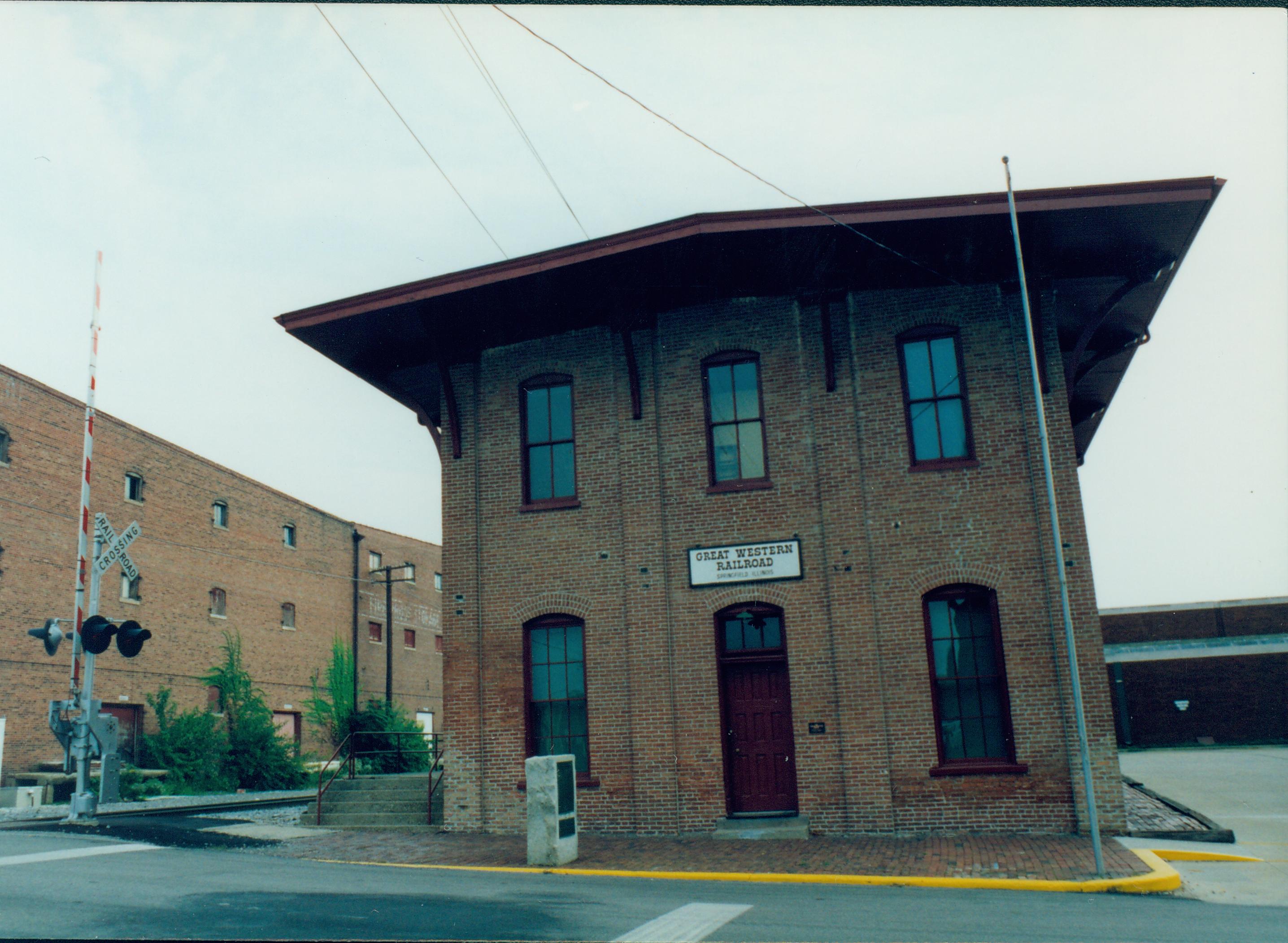 Great Western Railroad station (front). Great Western Depot, Train Station