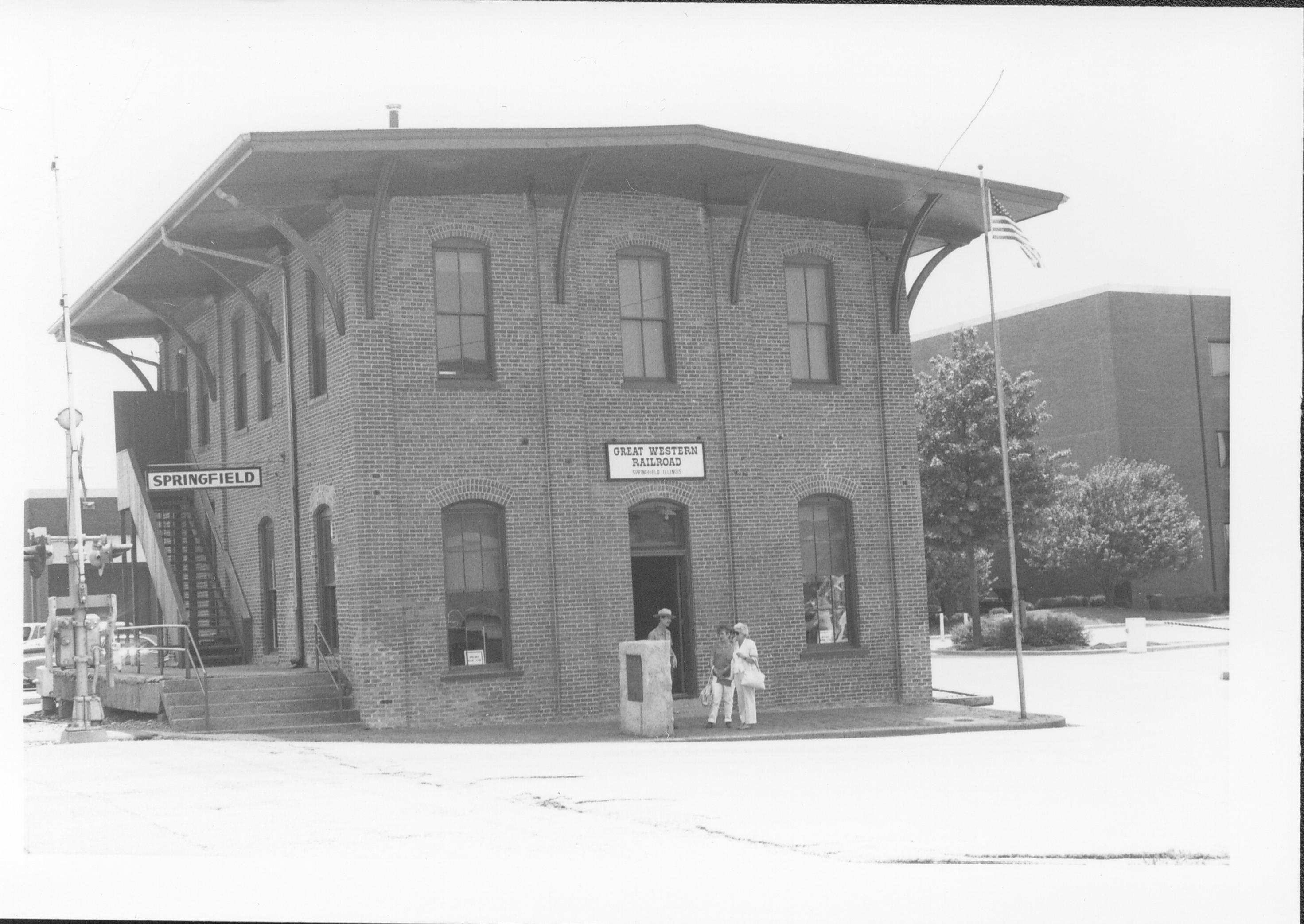 Great Western Railroad station (front). Great Western Depot, Train Station