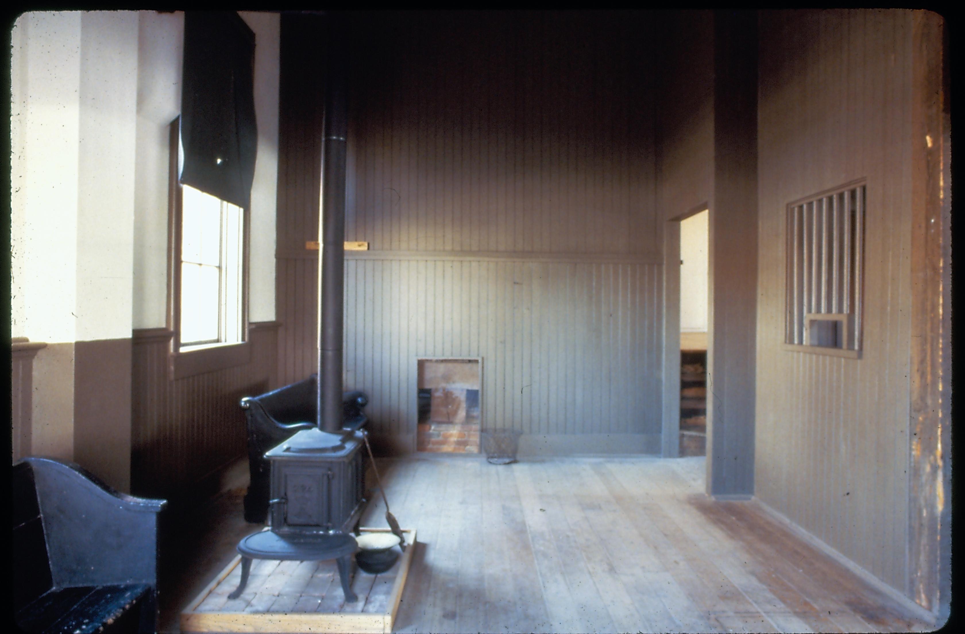 Room with iron stove Great Western Depot, Train Station