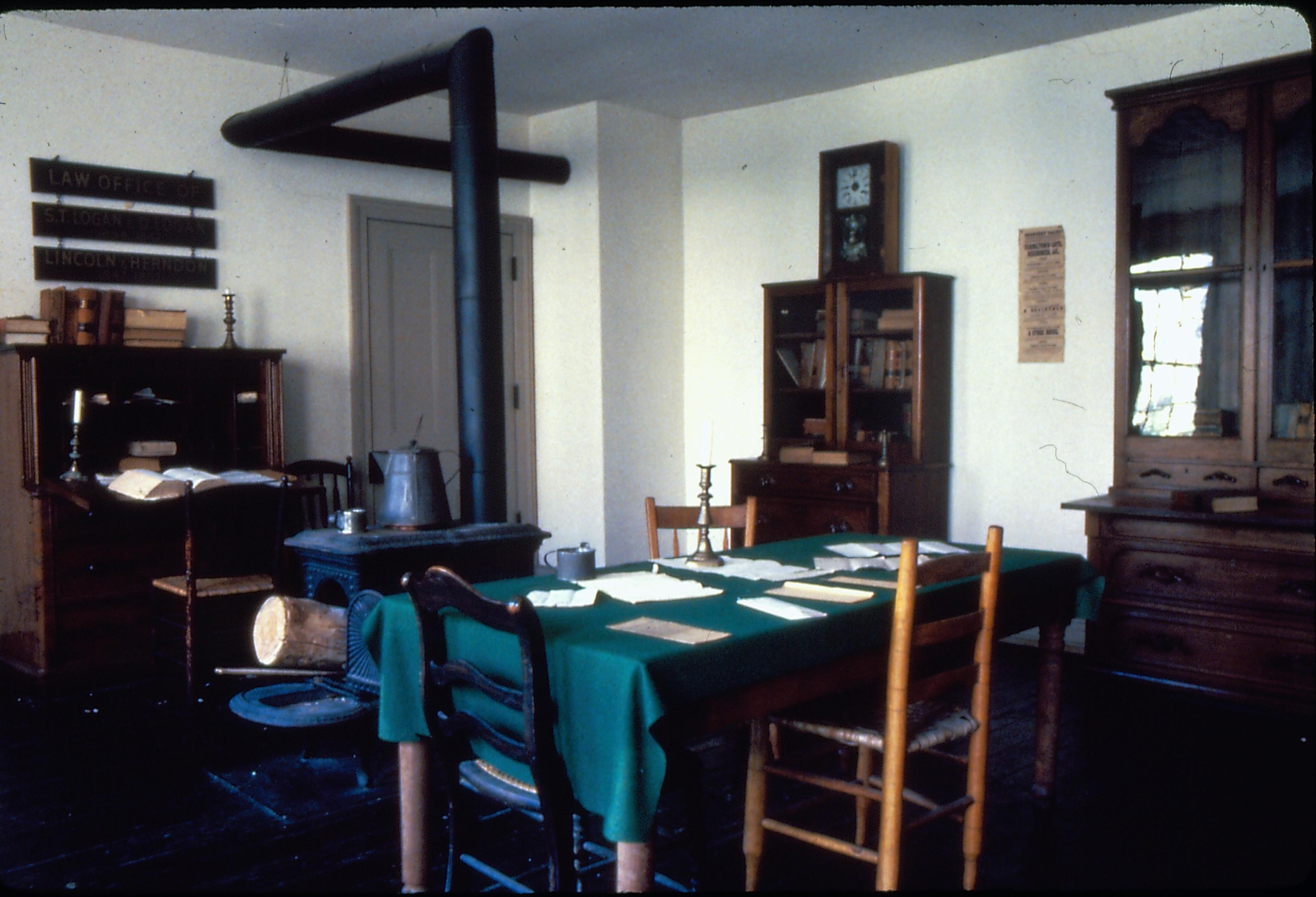 Lincoln-Herndon Law Offices Stove, desk's, table. Law Office