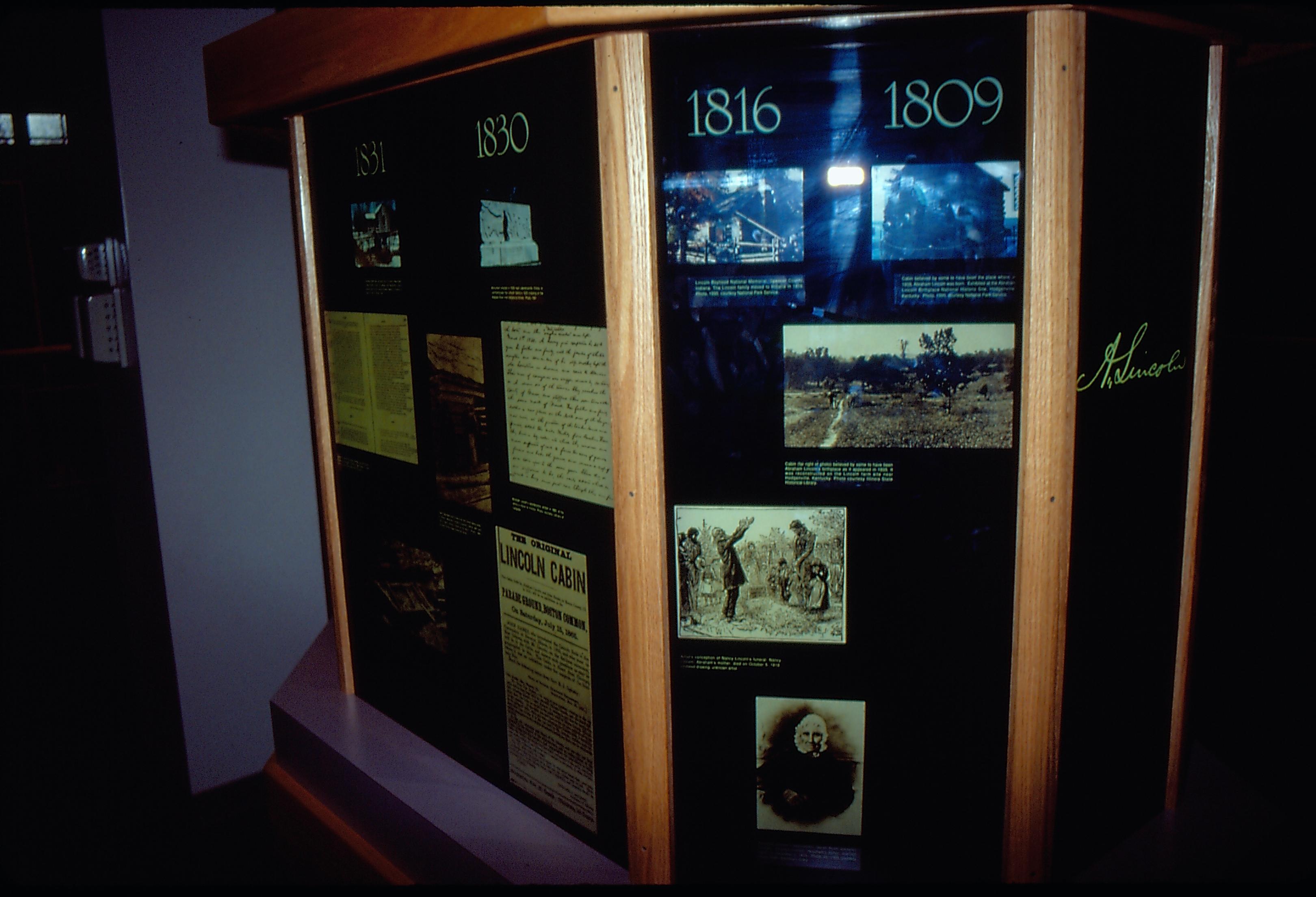 New Salem Visitors Center display. New Salem