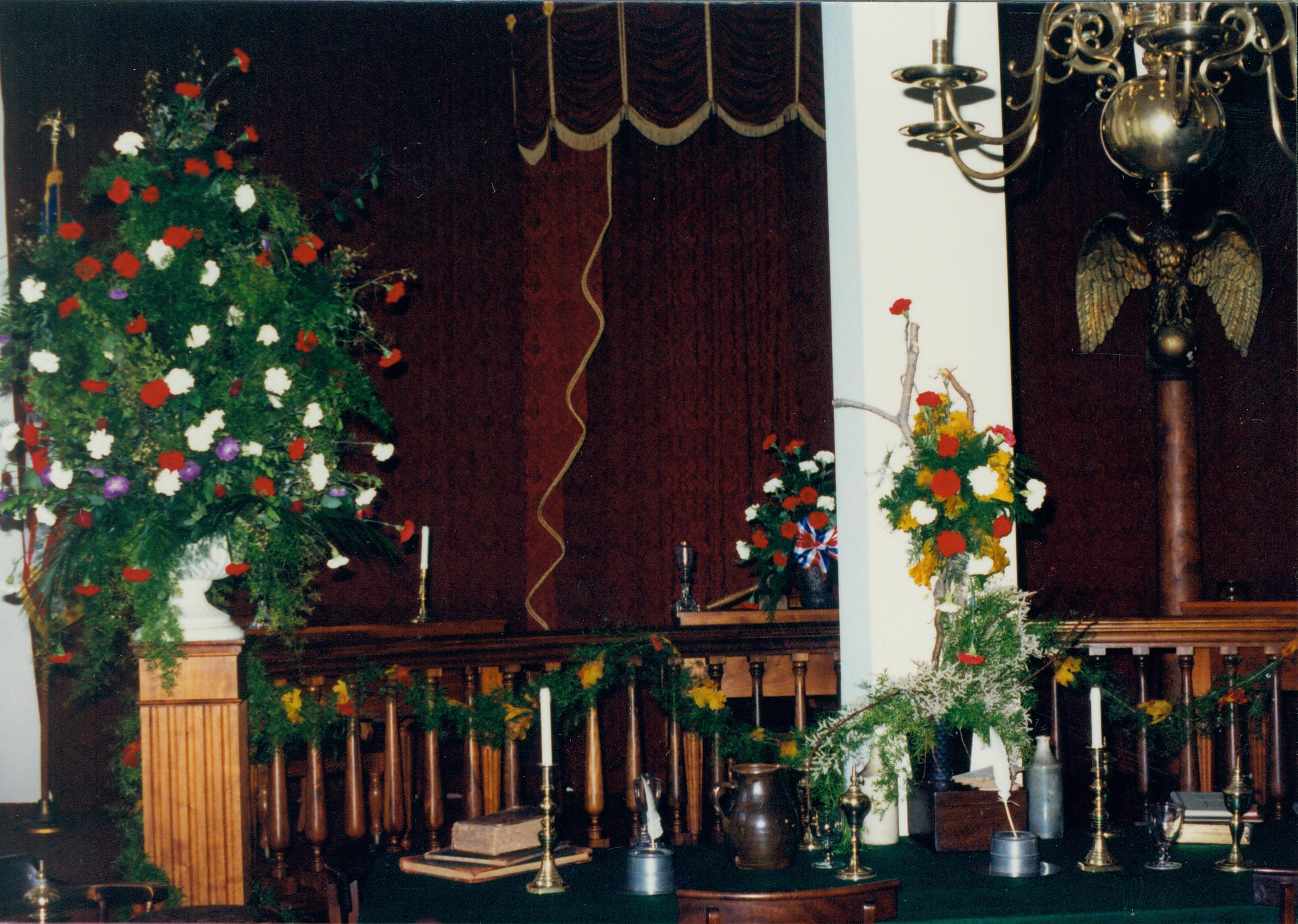 Illinois Supreme Court chambers. Springfield, IL Old State Capitol, Decorations