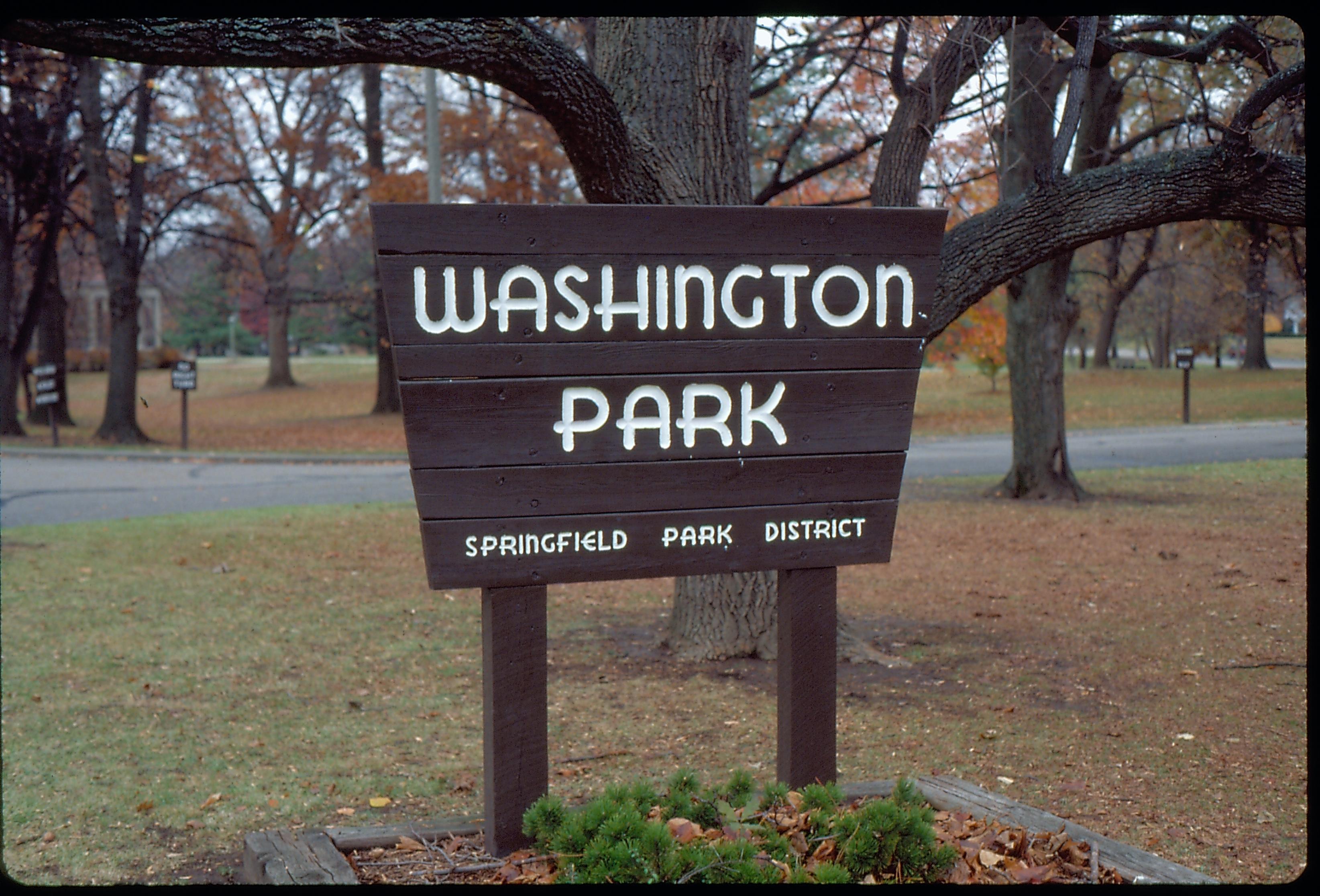 Washington Park sign Washington, Park