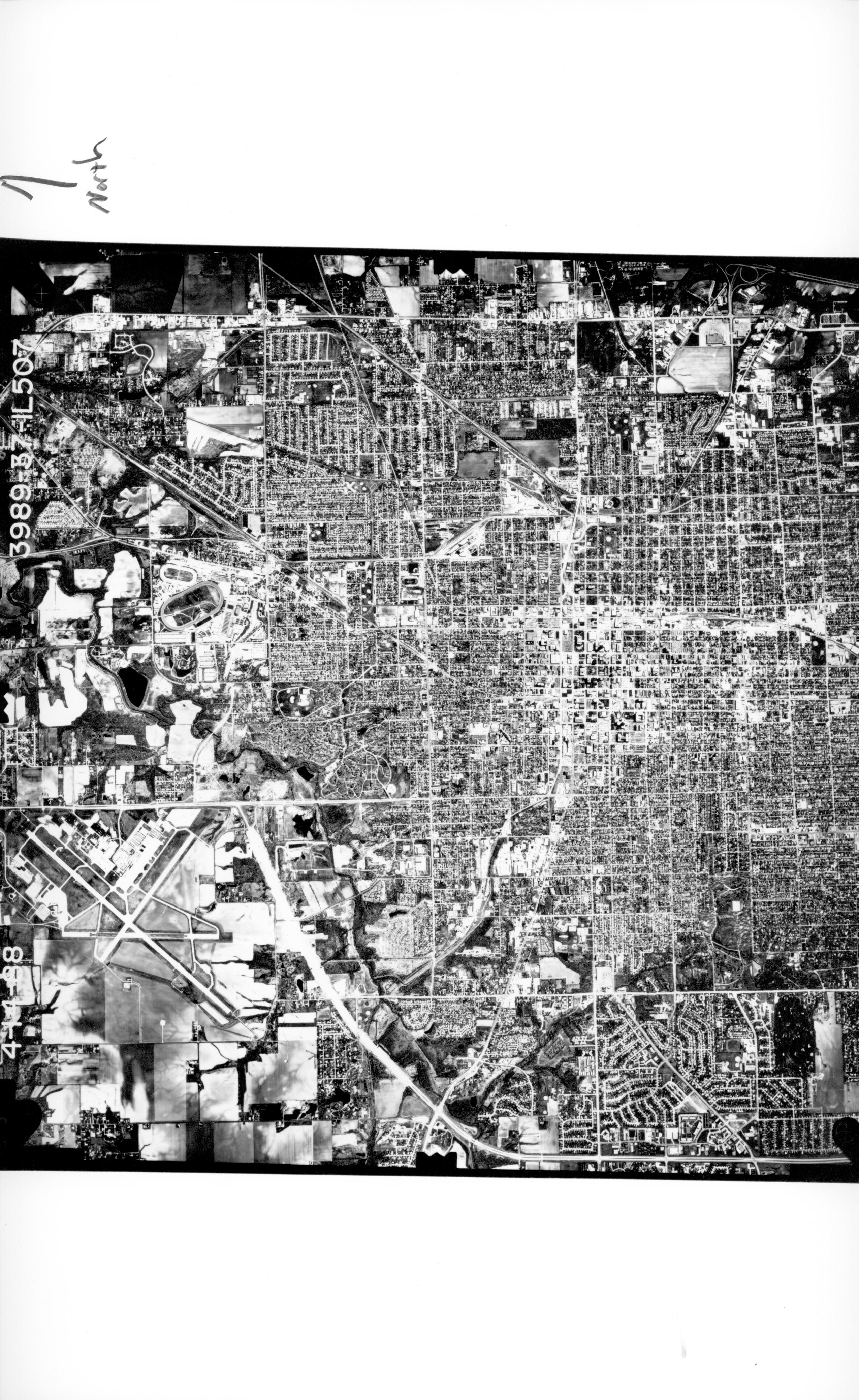 Aerial Photo Line 37, Number 507; 1988; Springfield, IL Springfield, Aerial Photograph