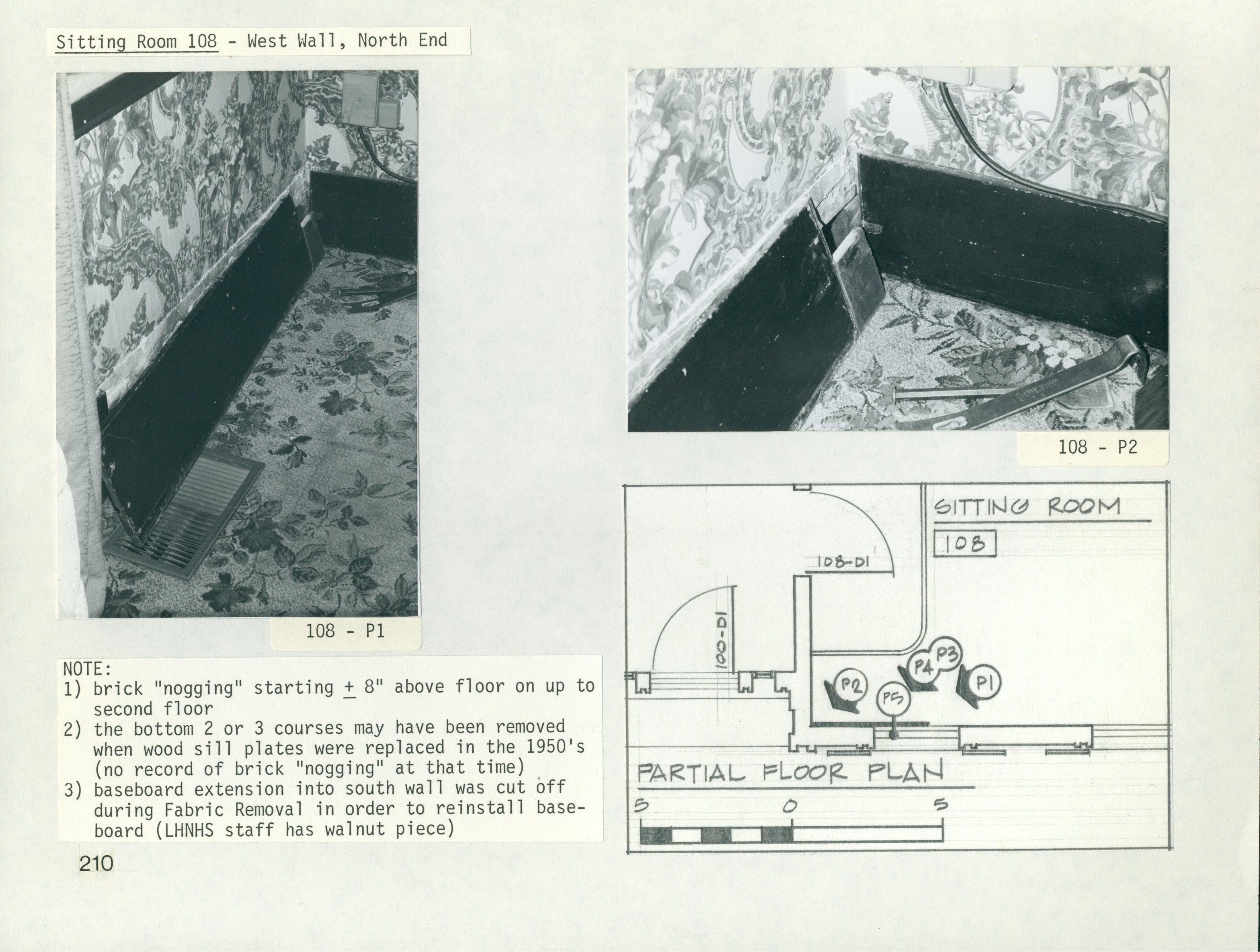 Sitting Room 108 - West Wall, North End P1 and P2 