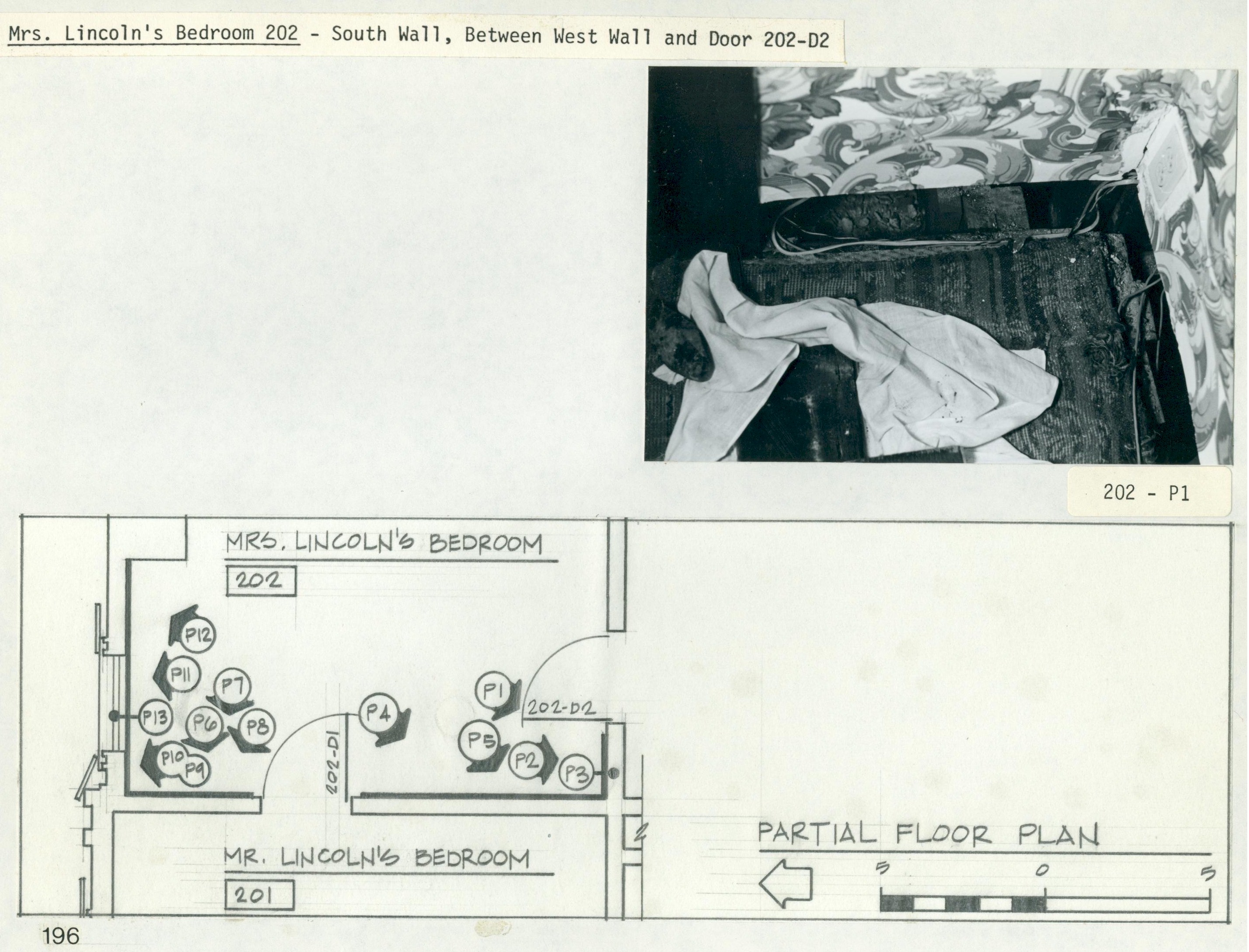 Mrs. Lincoln's Bedroom 202 - South Wall, Between West Wall and Door 202-D2 P1 