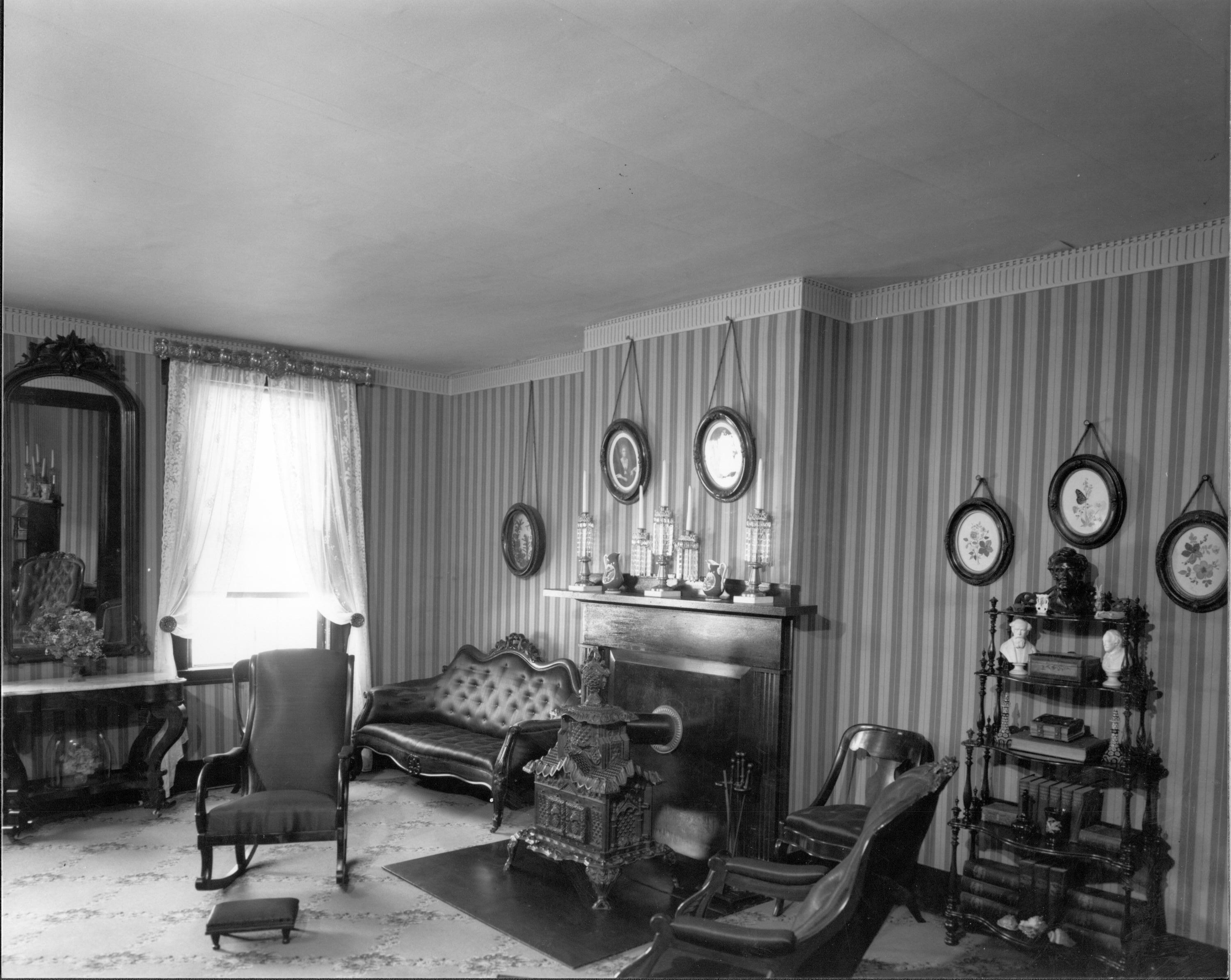 4. In large measure, the restoration of the Lincoln Home Front Parlor is based on the Leslies Illustrated engraving. 5b 45p. Lincoln, Home, Front, Parlor