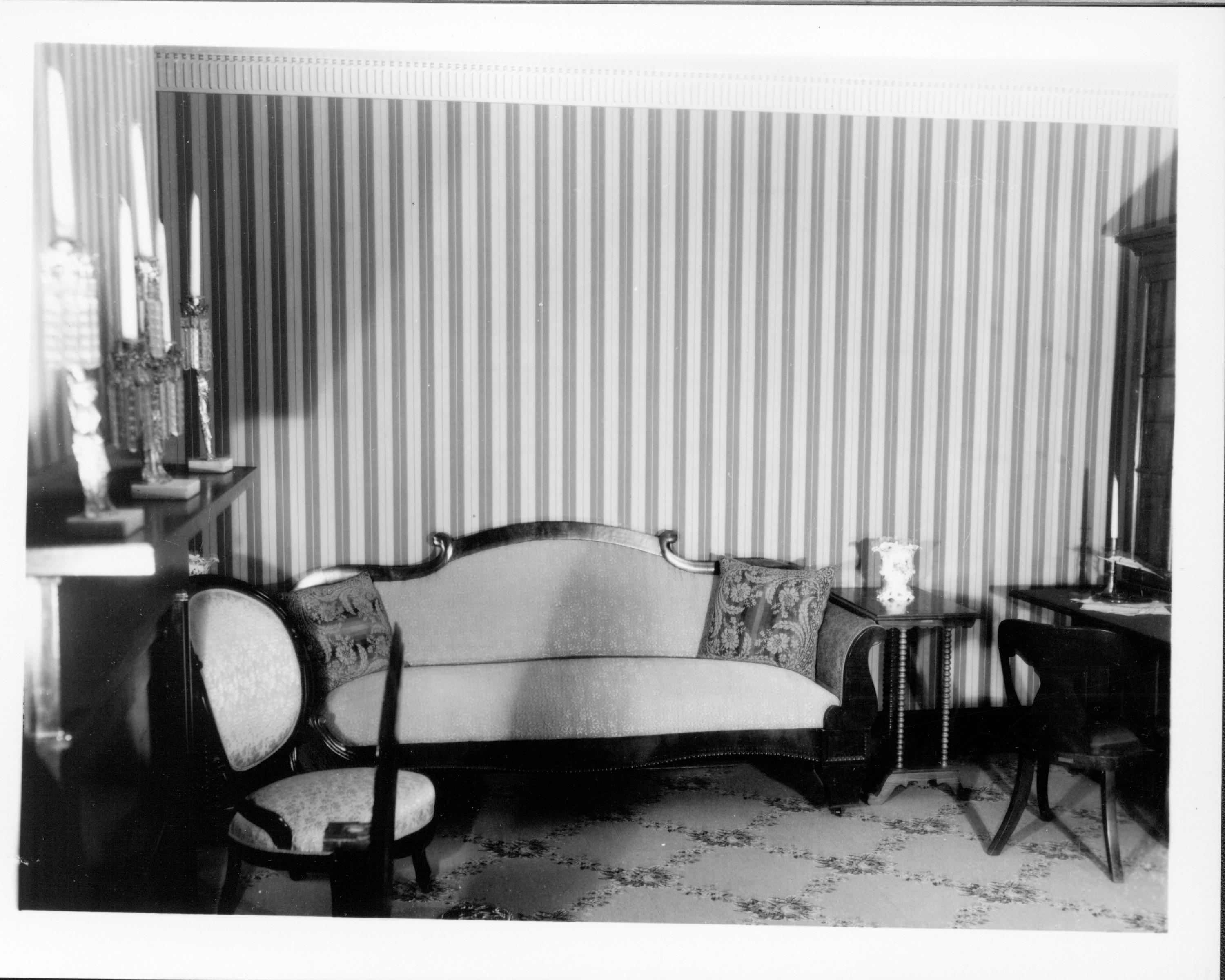 Rear Parlor - Lincoln Home neg.#59, class.#310 Lincoln, Home, Sitting, Room, Parlor