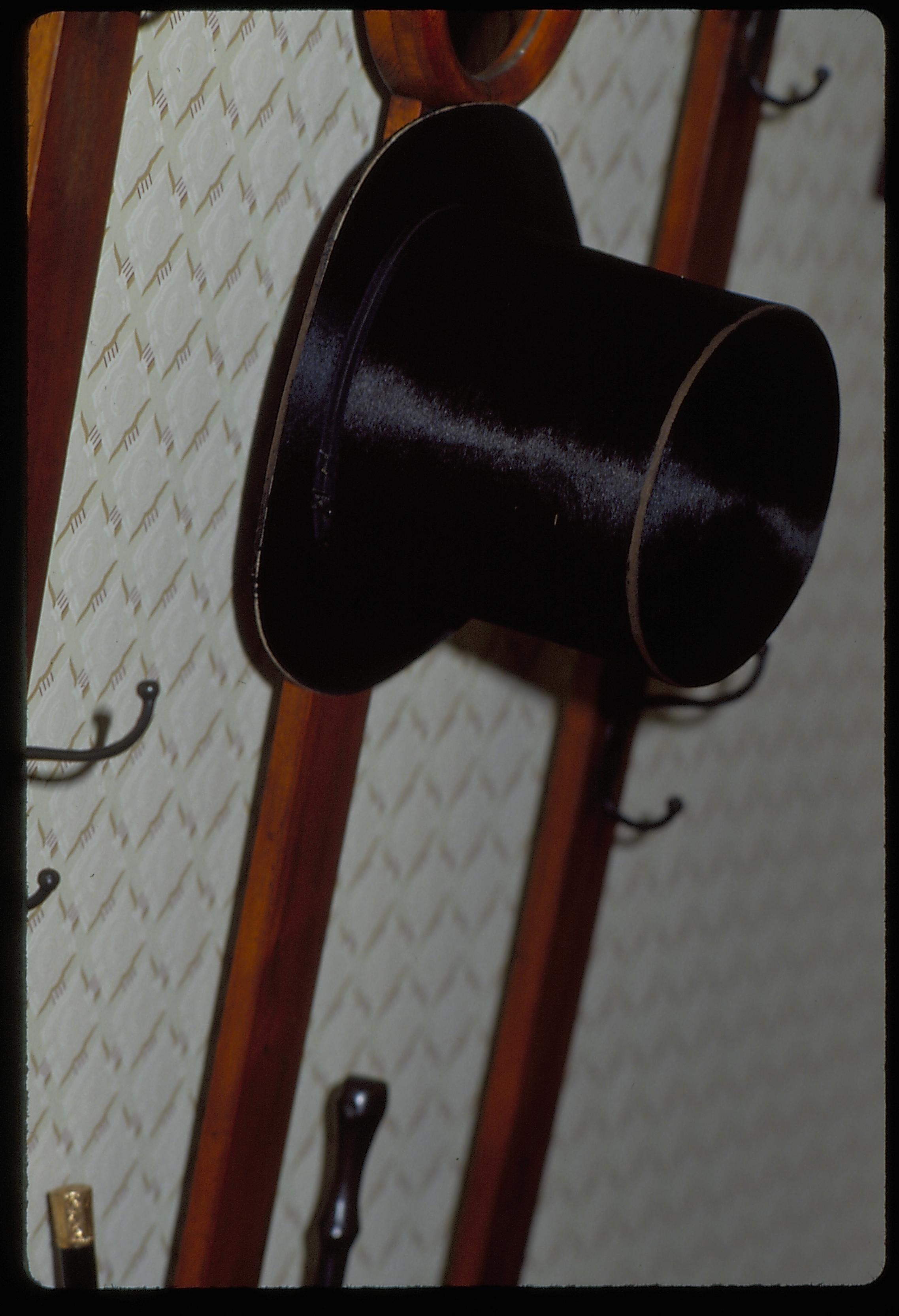 NA from file sleeve: Front Hall - Lincoln Home Lincoln, Home, entrance hall, coat and hat rack