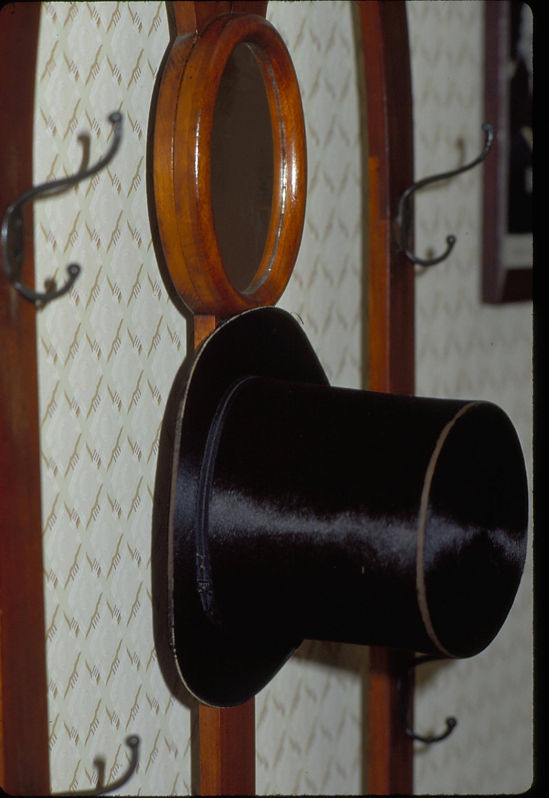 NA from file sleeve: Front Hall - Lincoln Home Lincoln, Home, entrance hall, coat and hat rack