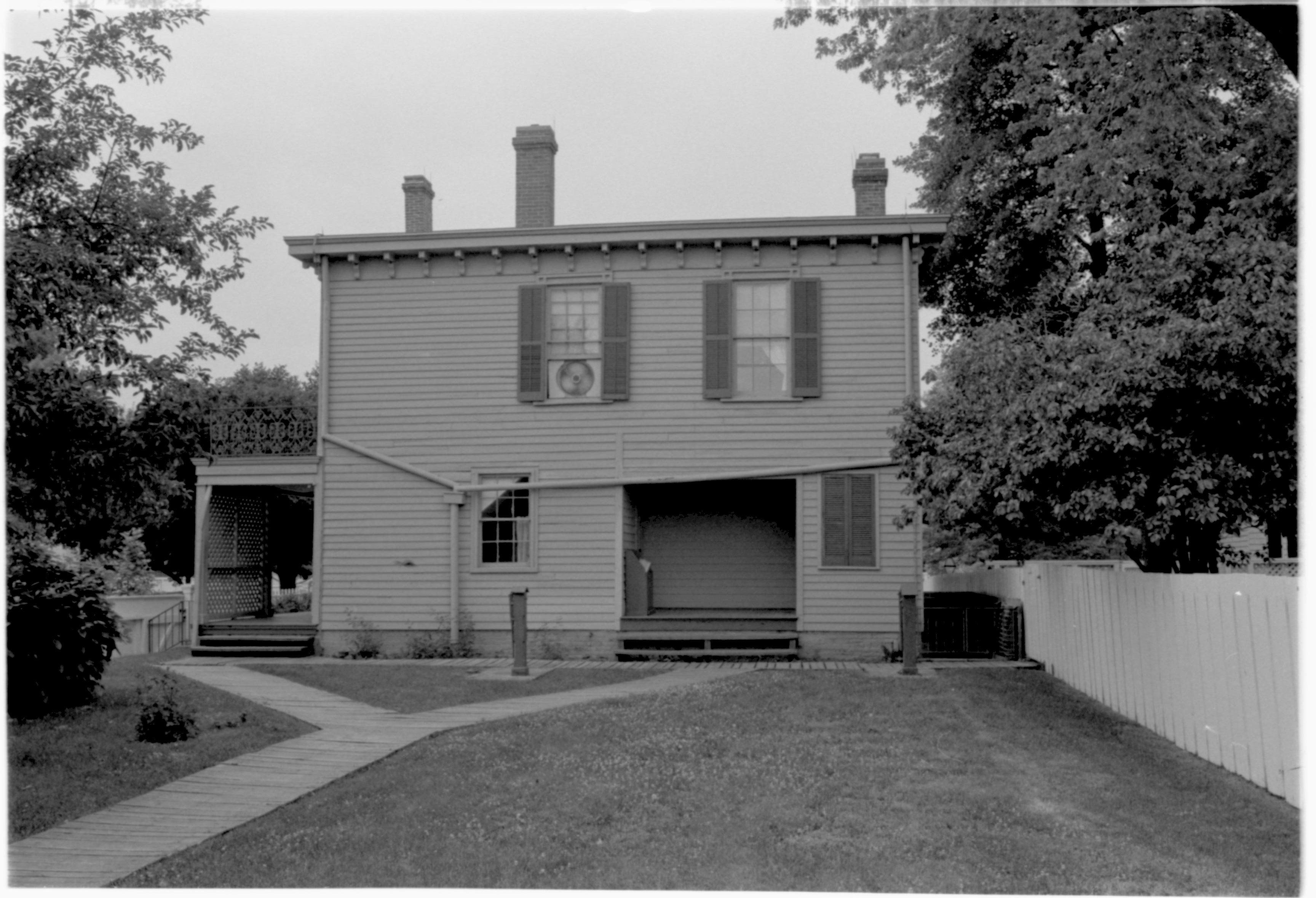 Lincoln Home 5-B,5 Lincoln, home, rear view