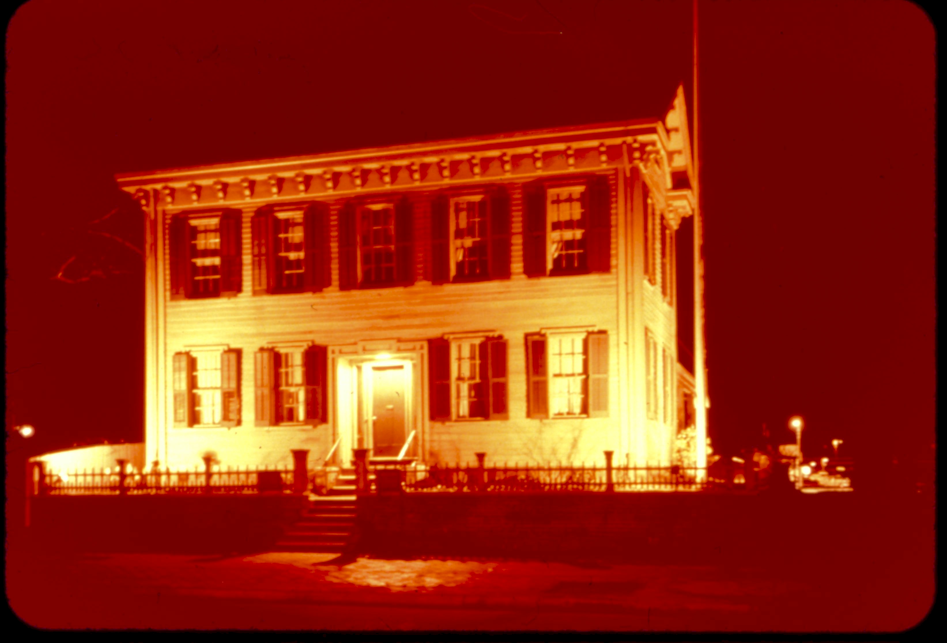 Abraham Lincoln's Home at Night, Springfield, Illinois Lincoln, home, night