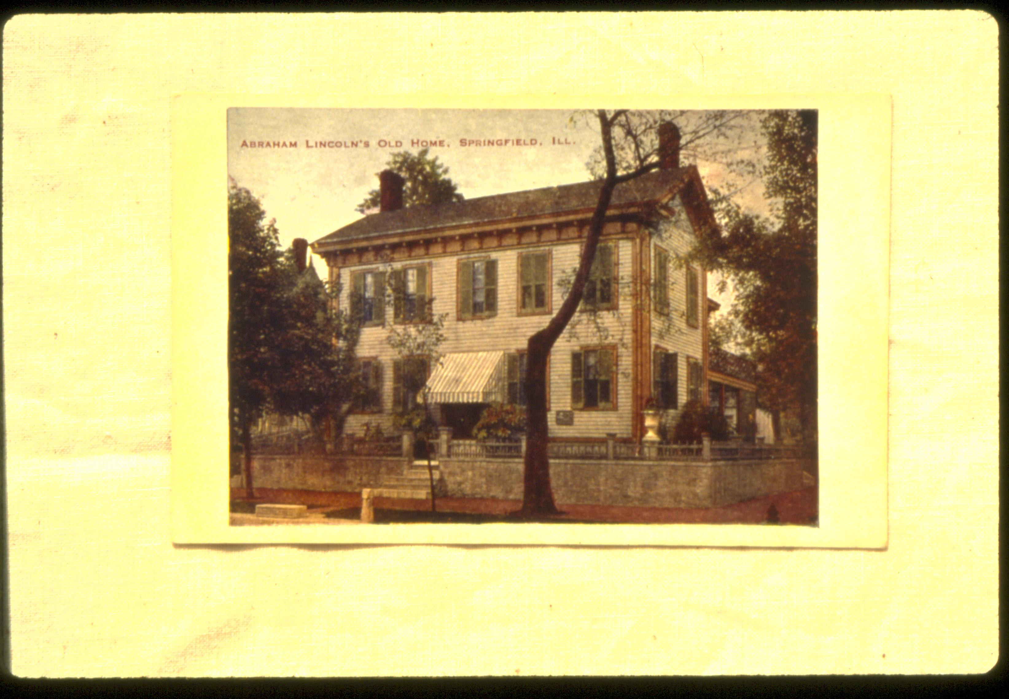 Early Postcard of Lincoln Home Lincoln, home, postcard