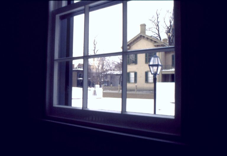 LIHO through Arnold House window 1999 Lincoln, home