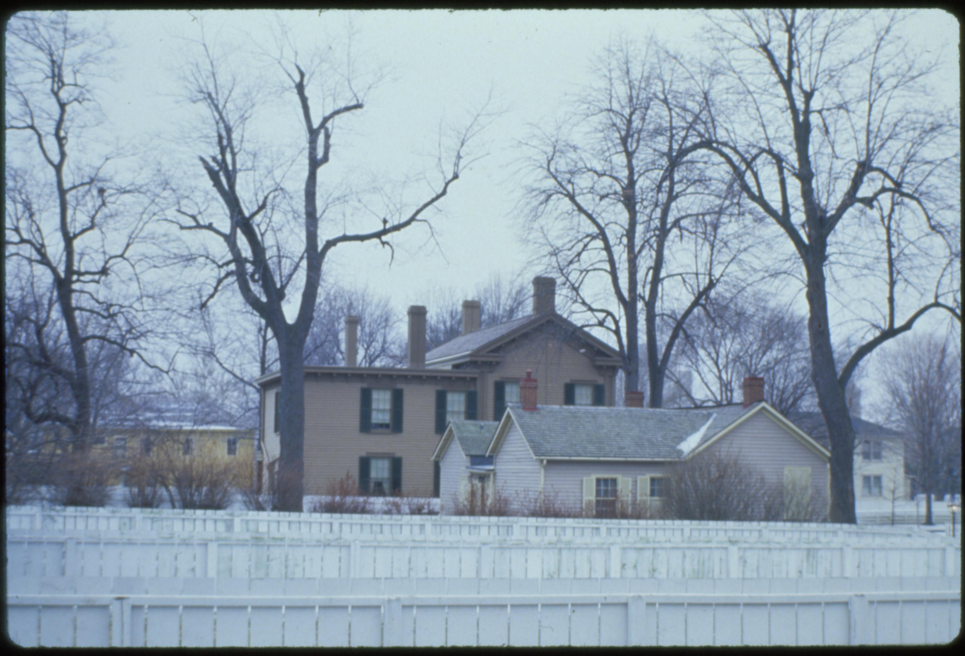 NA Slide Sleeve: LINCOLN HOME, NORTH SIDE, WINTER Lincoln, home, snow