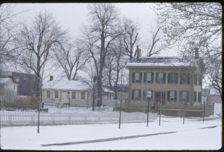 NA Slide Sleeve: LINCOLN HOME, WINTER Lincoln, home, snow