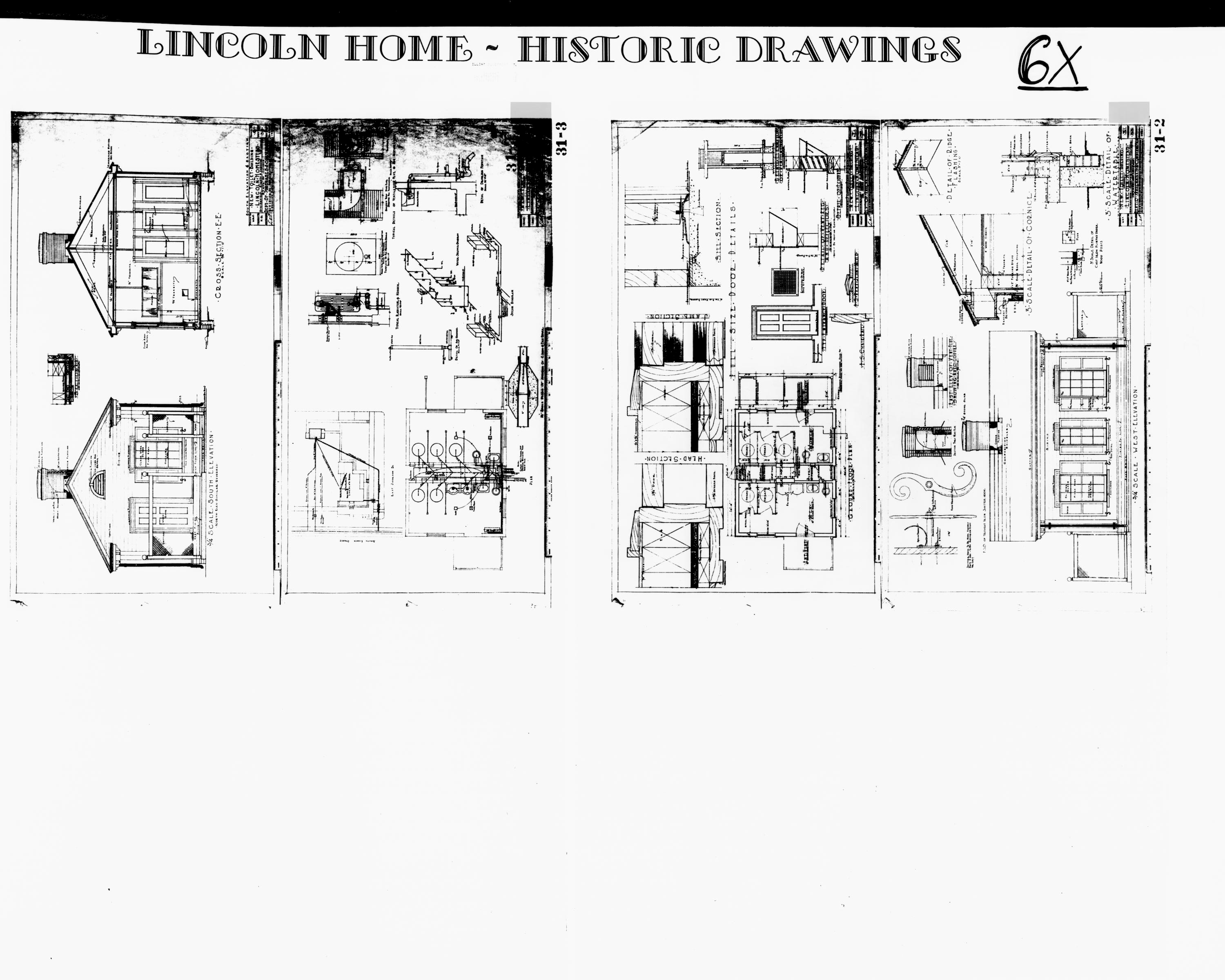 Lincoln Home - Historic Drawings 13 Lincoln, home, historic drawings, new toilet building 