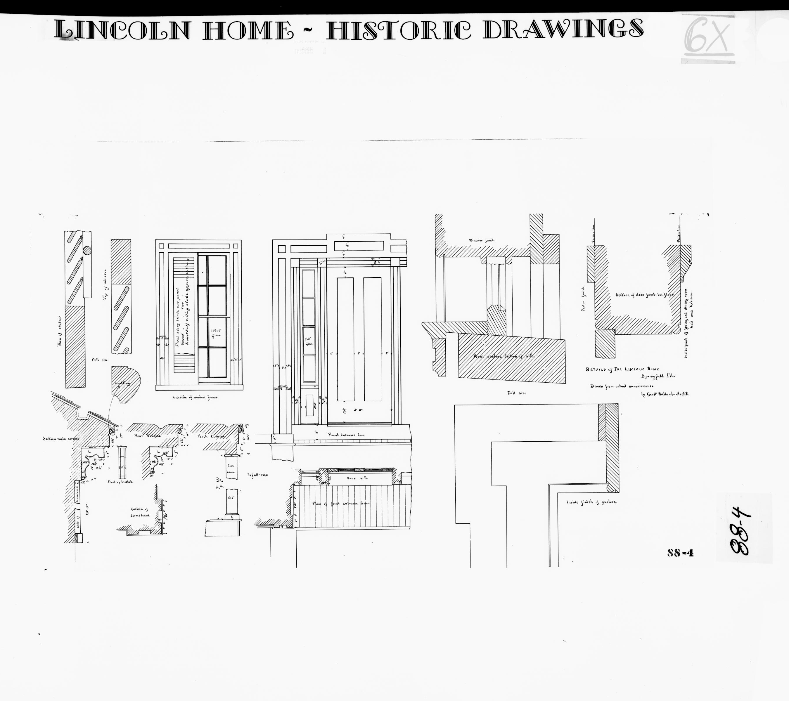 Lincoln Home - Historic Drawings - Details Lincoln, home, historic drawings, details