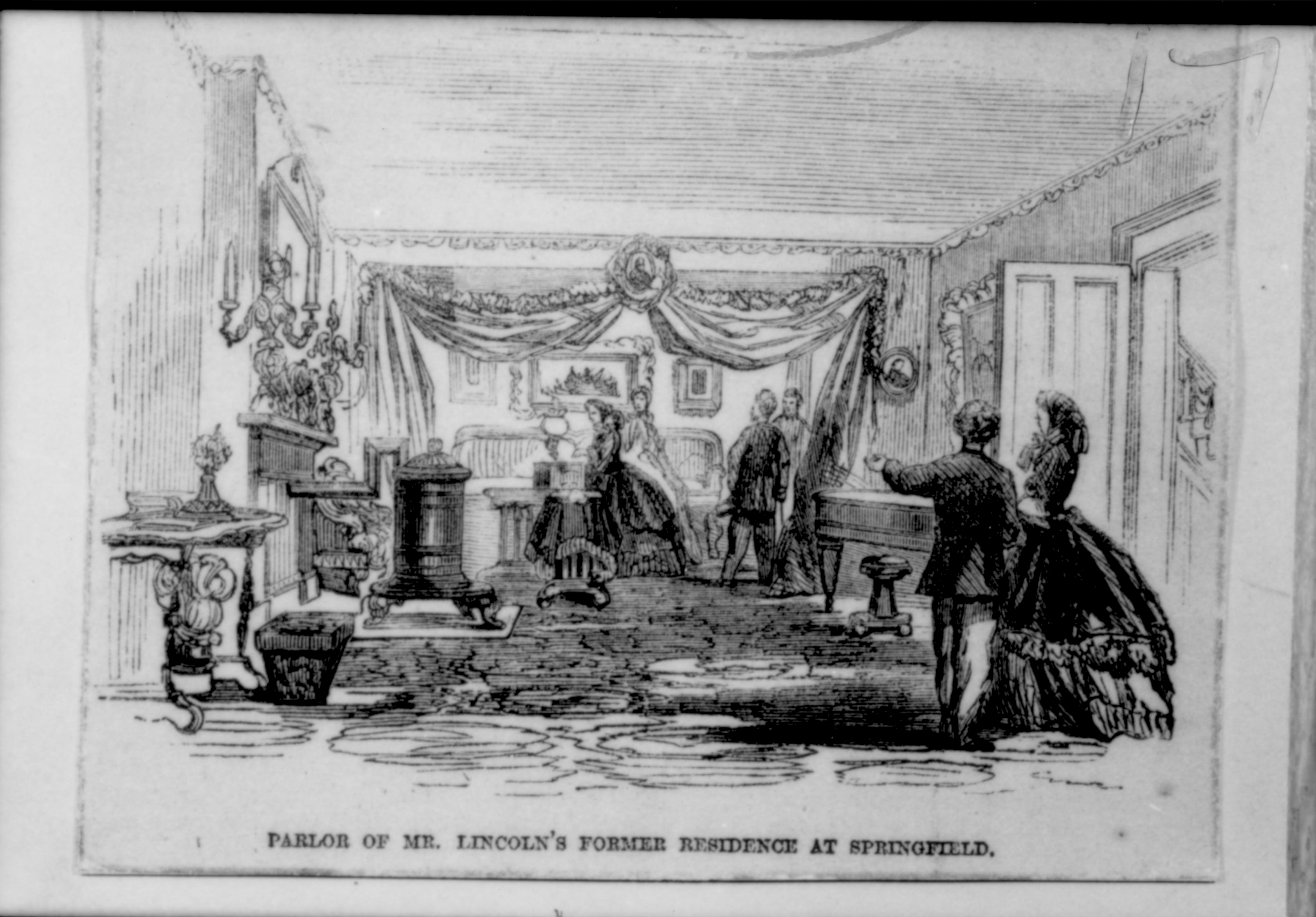 Parlor of Mr. Lincoln's former residence at Springfield Lincoln, home