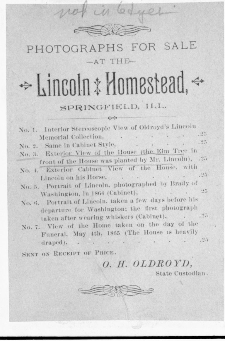 Photographs for Sale at the Lincoln Homestead Lincoln, home