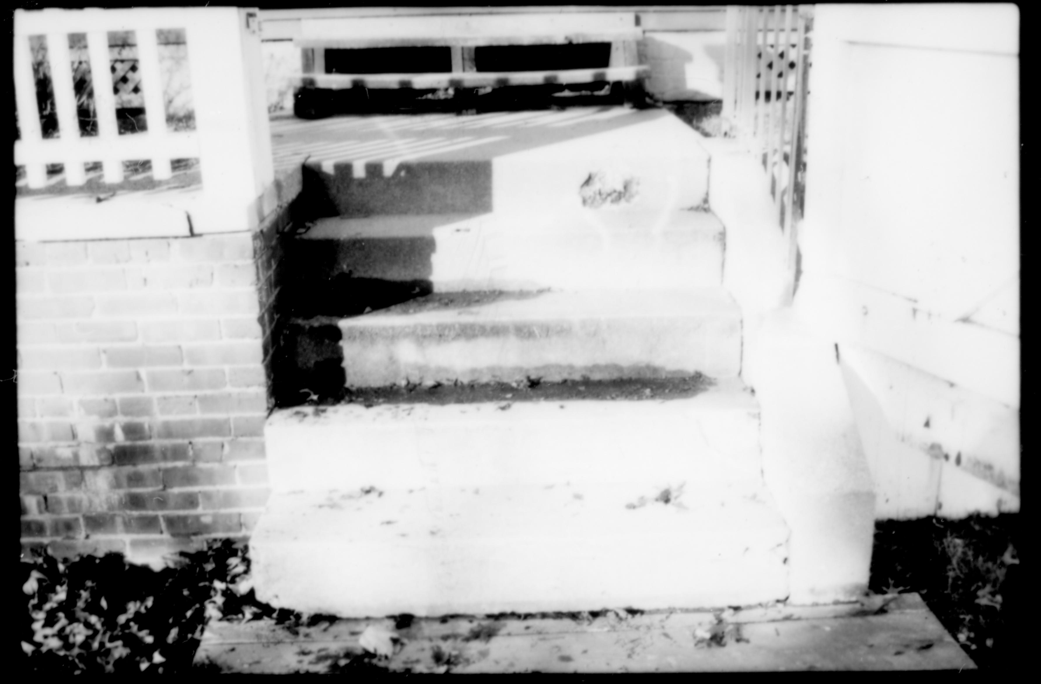 NA Historic LIHO Photographs prior to restoration Lincoln, Home, south, stairs, porch