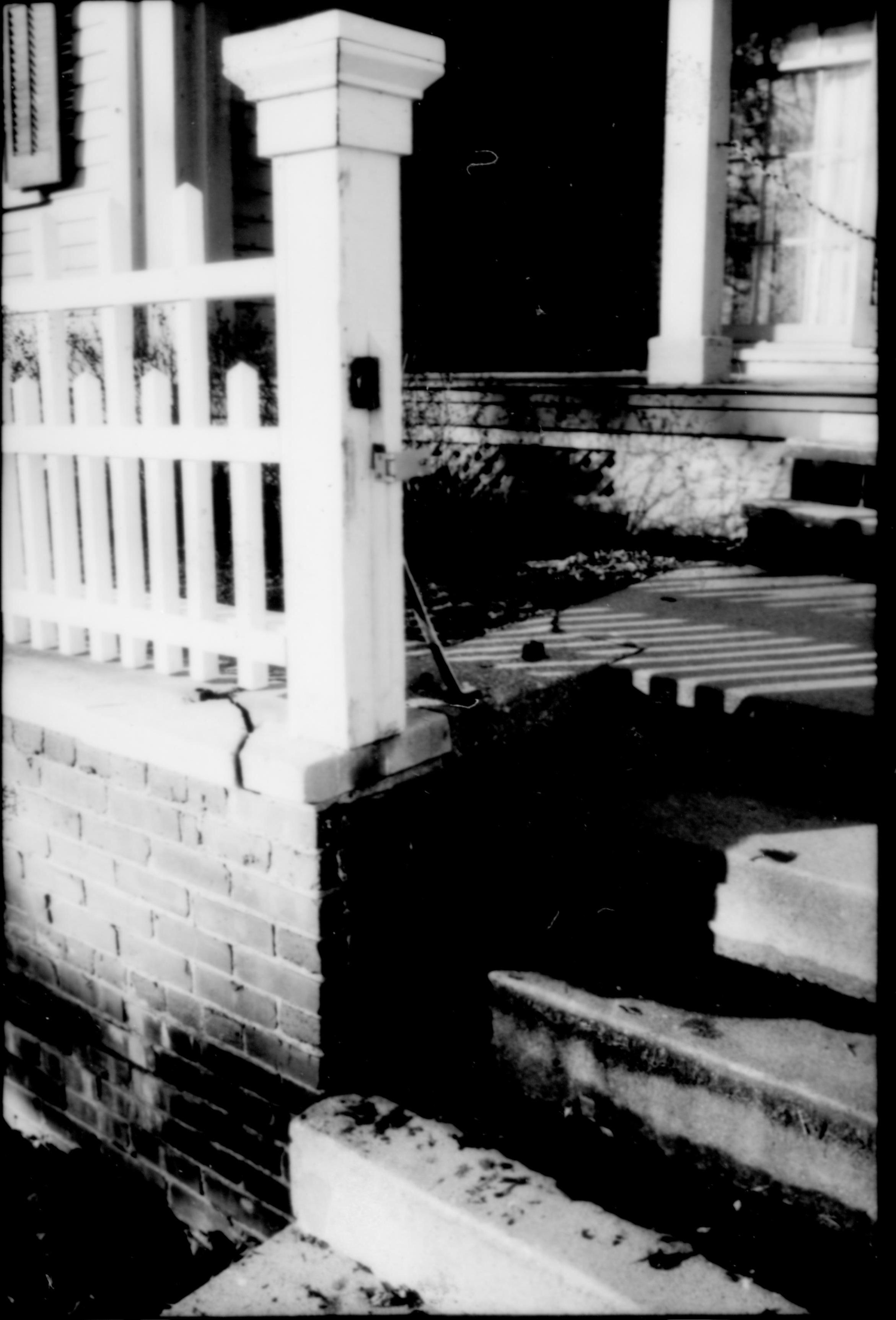 NA Historic LIHO Photographs prior to restoration Lincoln, Home, south, stairs, porch