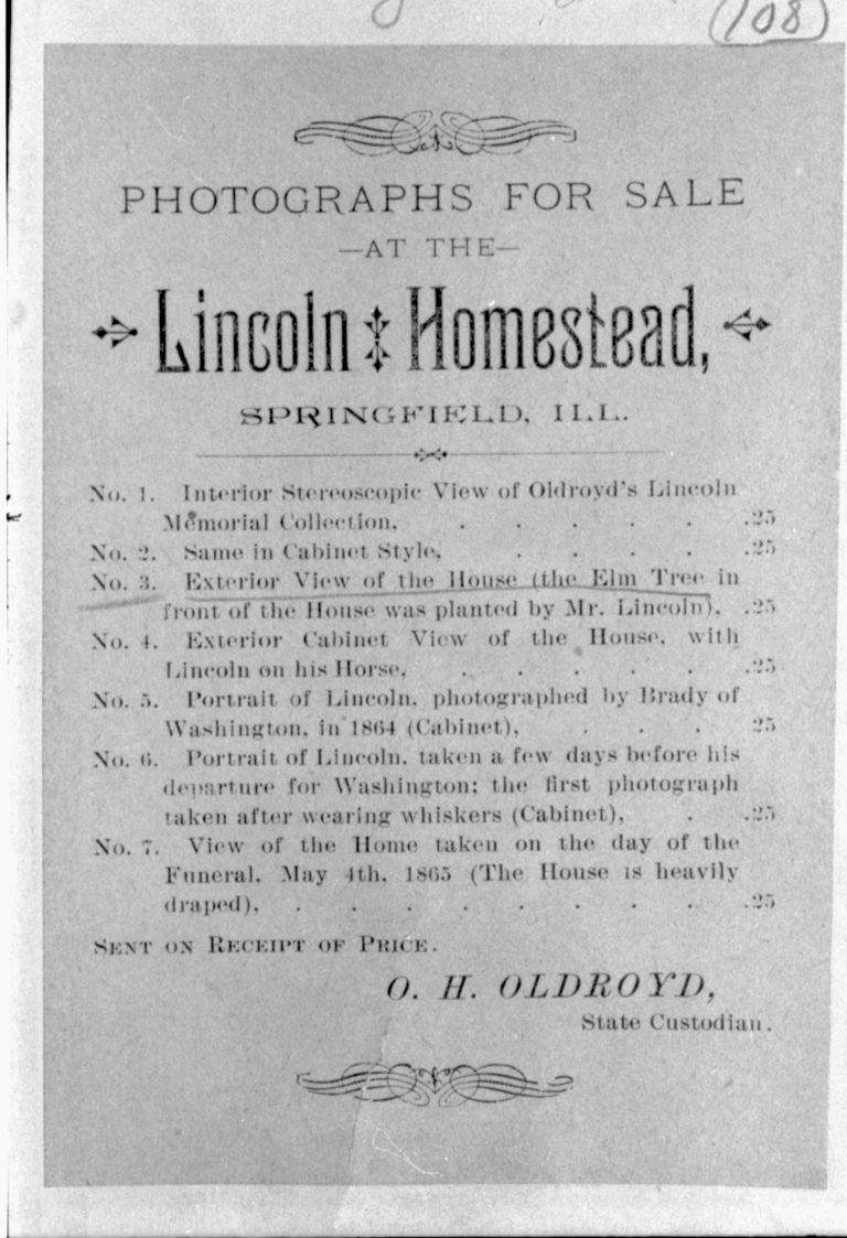 Photographs for Sale at the Lincoln Homestead Lincoln, home