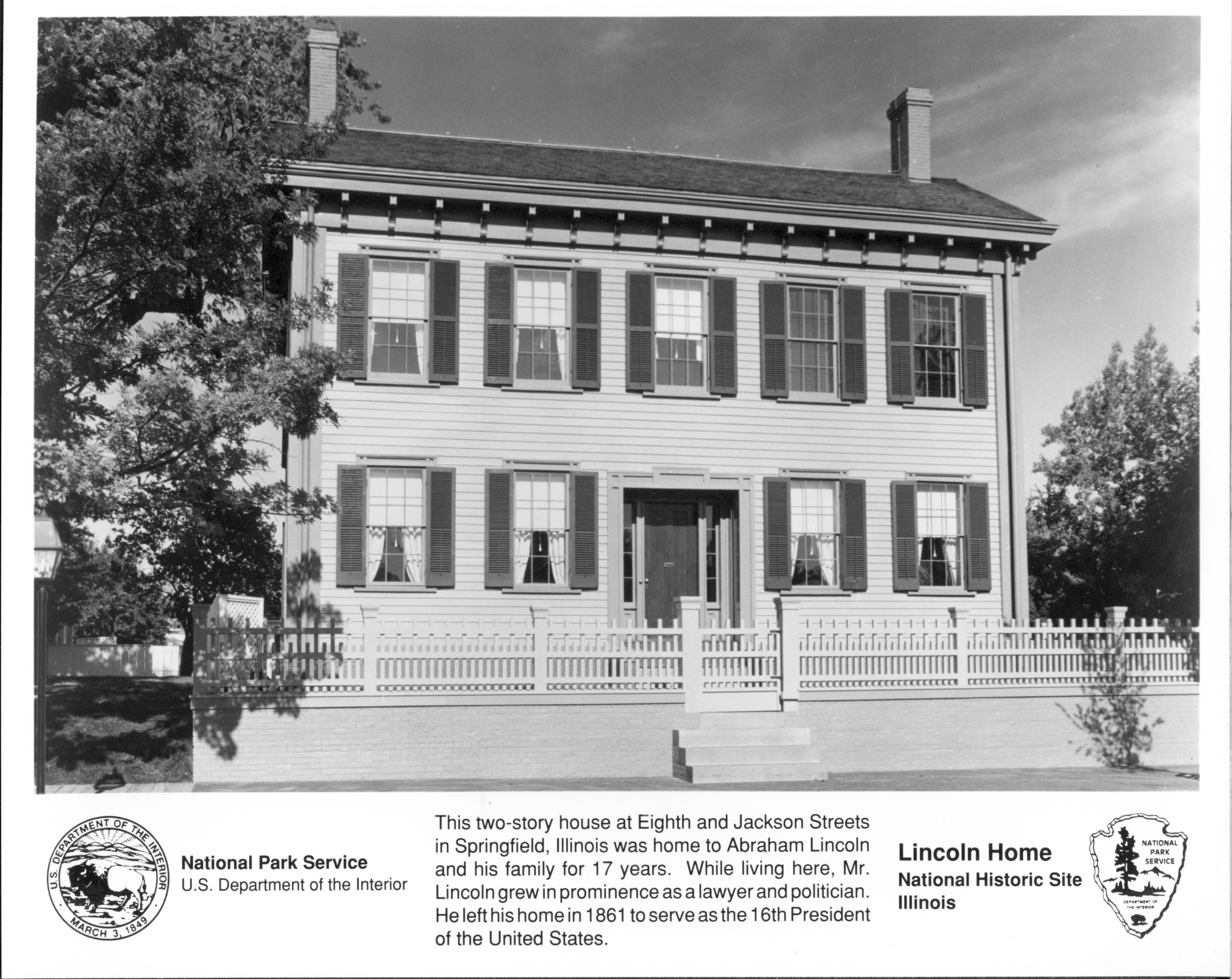 Lincoln Home - National Historic Site - Illinois NPS photograph Lincoln, home, NPS