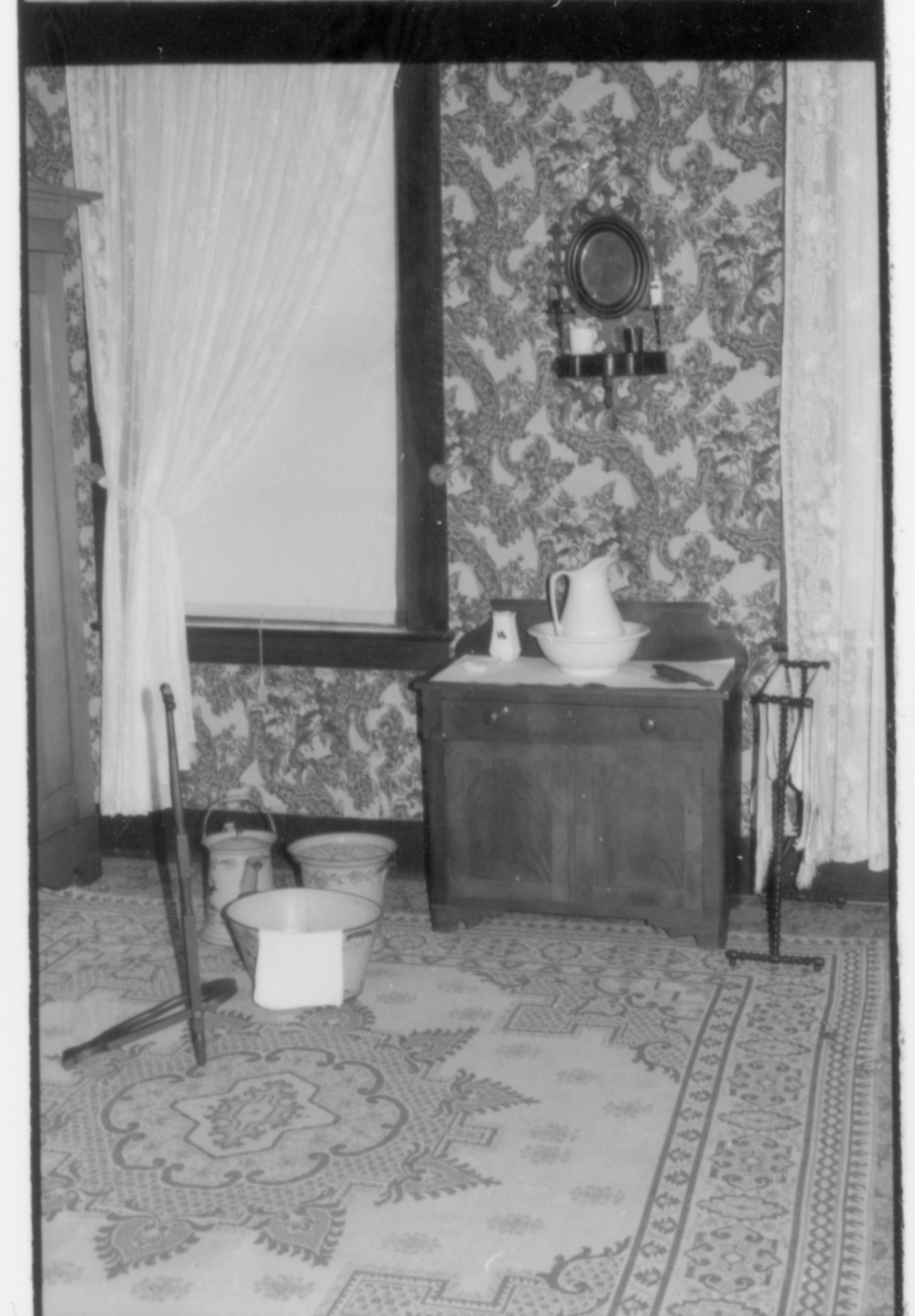 NA Lincoln Home, Mr. Lincoln Room, Bedroom, Furnishings, Washstand