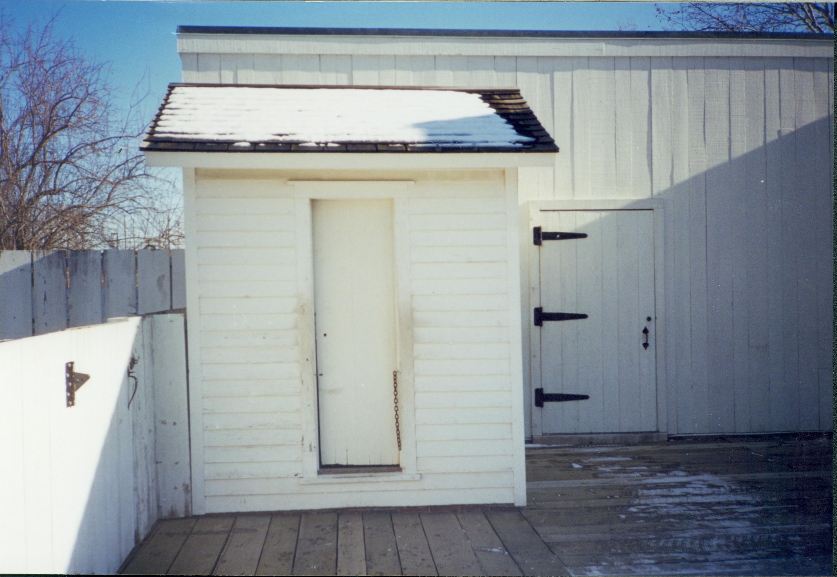 LIHO Privy Research Request Exp.8 Lincoln Home, Privy, Exterior, Snow