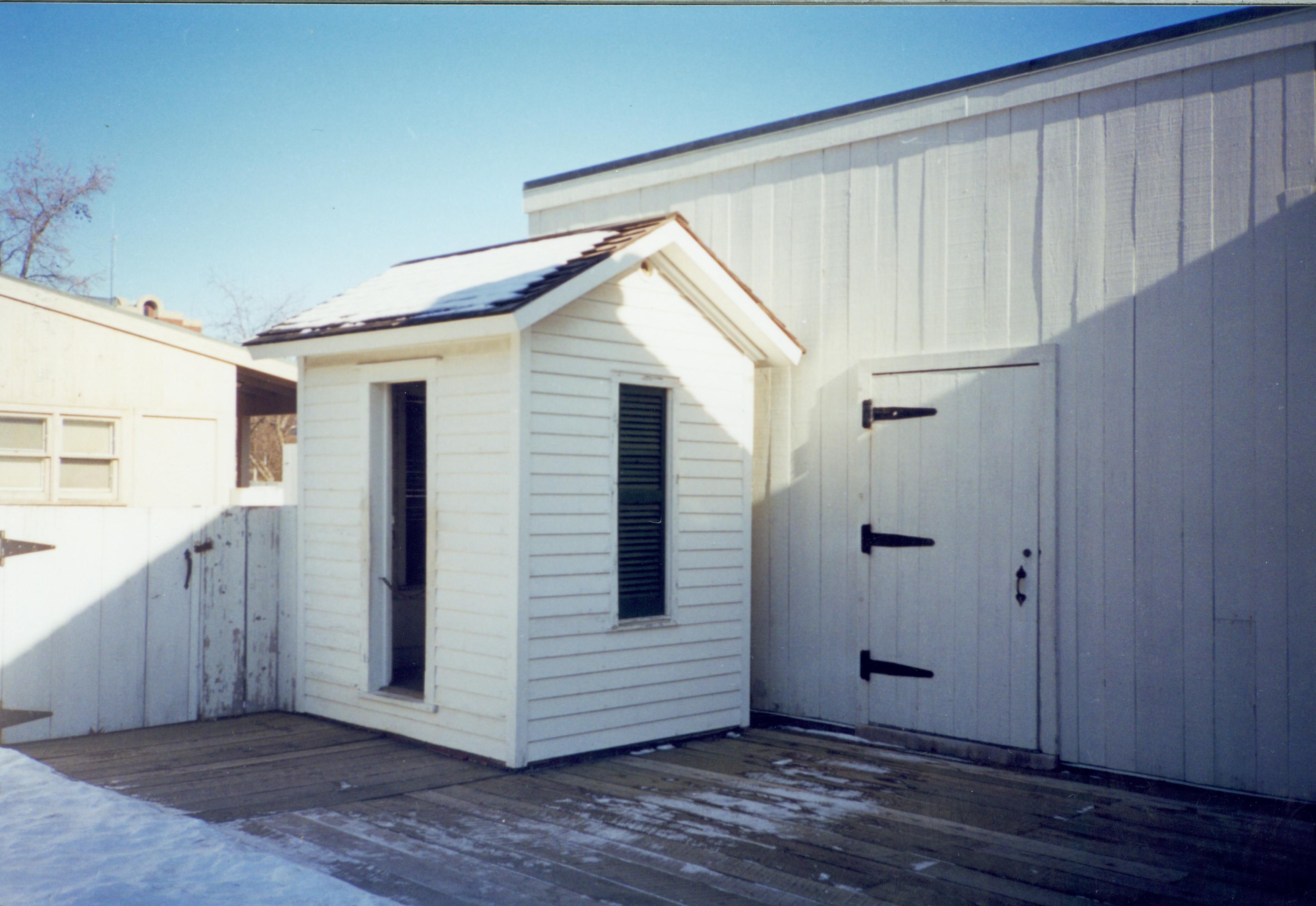 LIHO Privy Research Request Exp.3 Lincoln Home, Privy, Exterior, Snow