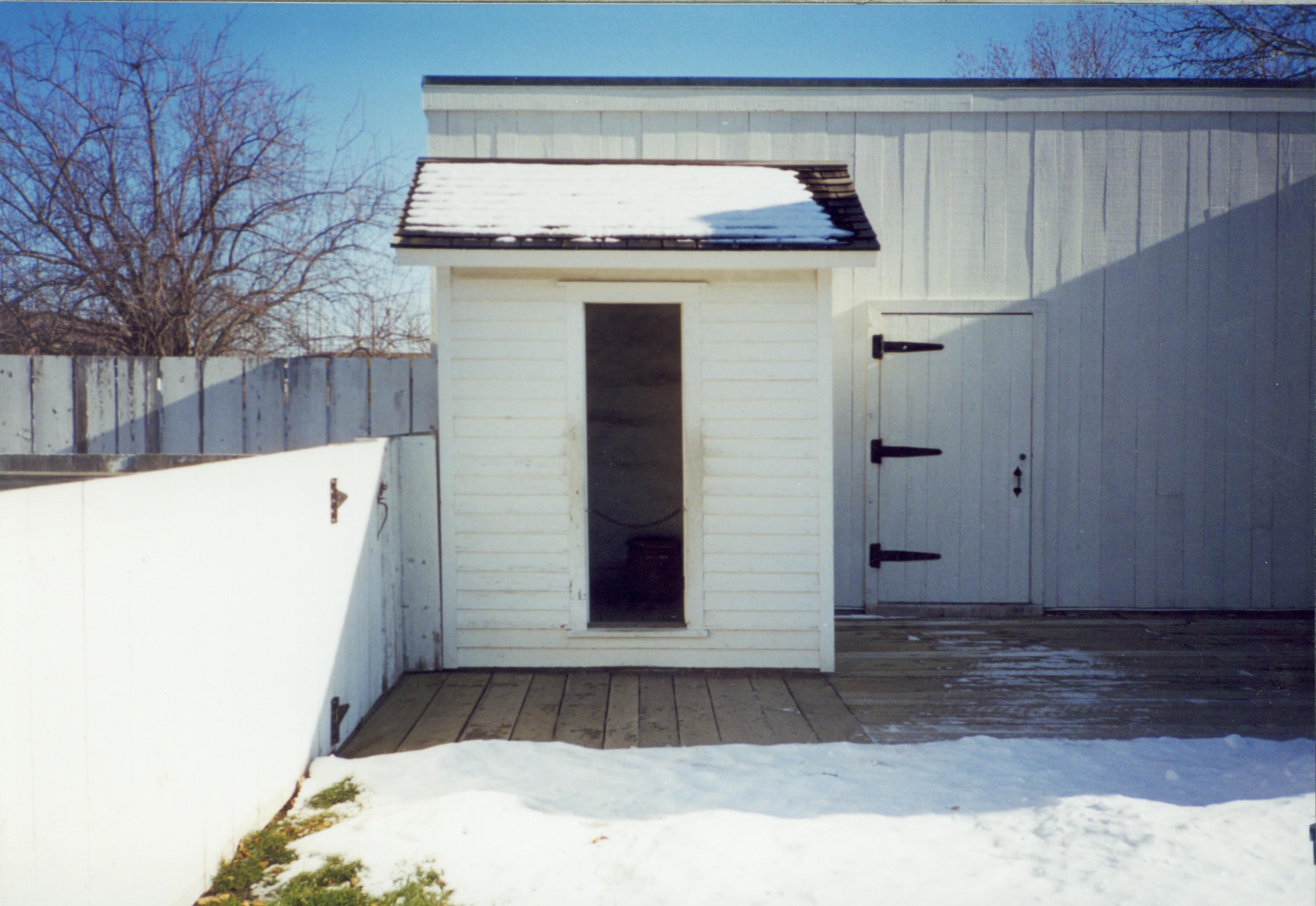LIHO Privy Research Request Exp.4 Lincoln Home, Privy, Exterior, Snow