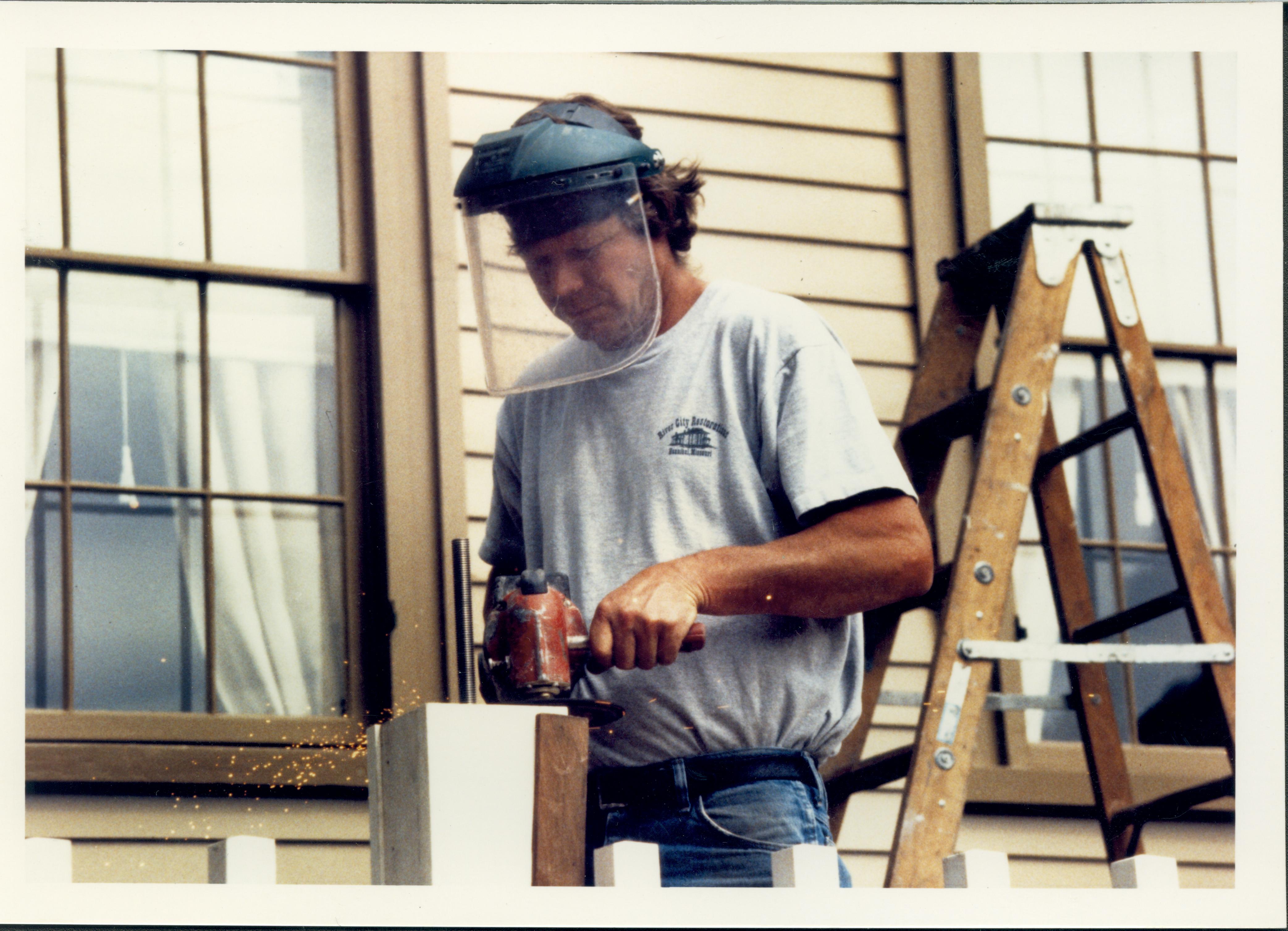 Picture of a Carpenter - 1987-1988 Job#44298, PG40,PIC3 Lincoln Home, Restoration, Carpenter, Worker
