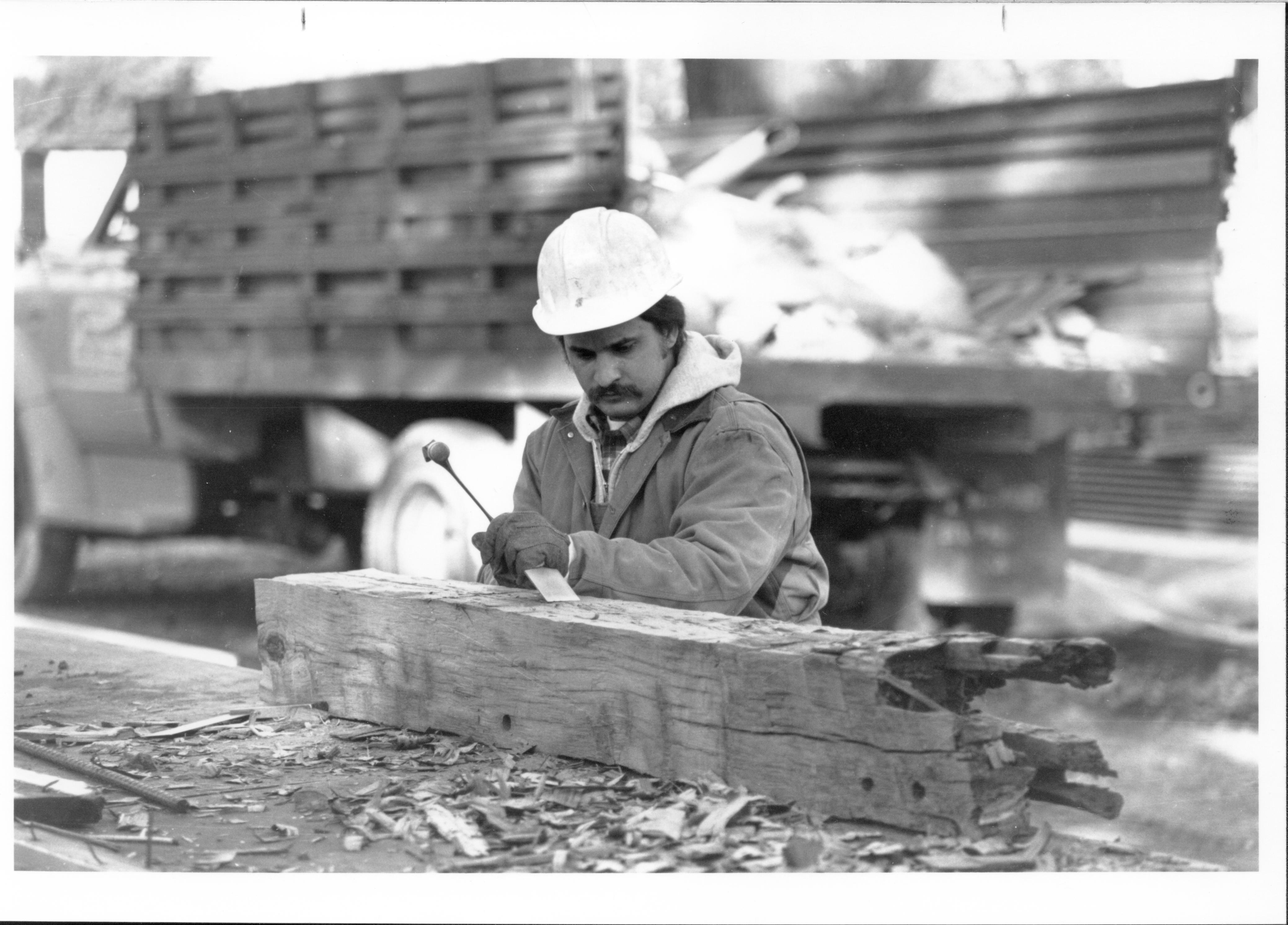 Carpenter Working Job#44298, PG19,PIC2 Lincoln Home, Restoration, Worker